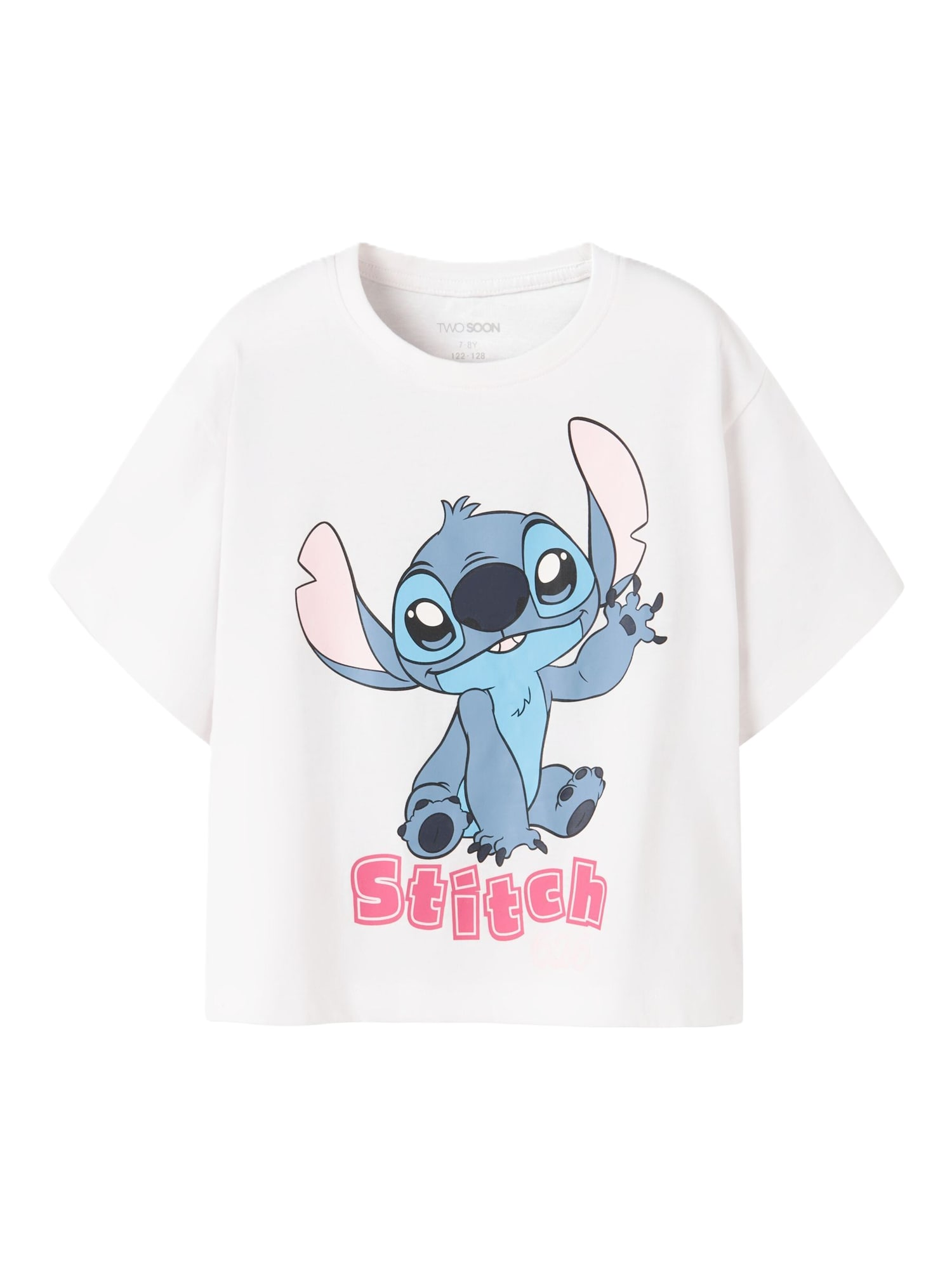 Two Soon Shirt 'Stitch' Blauw / Pink / Wit