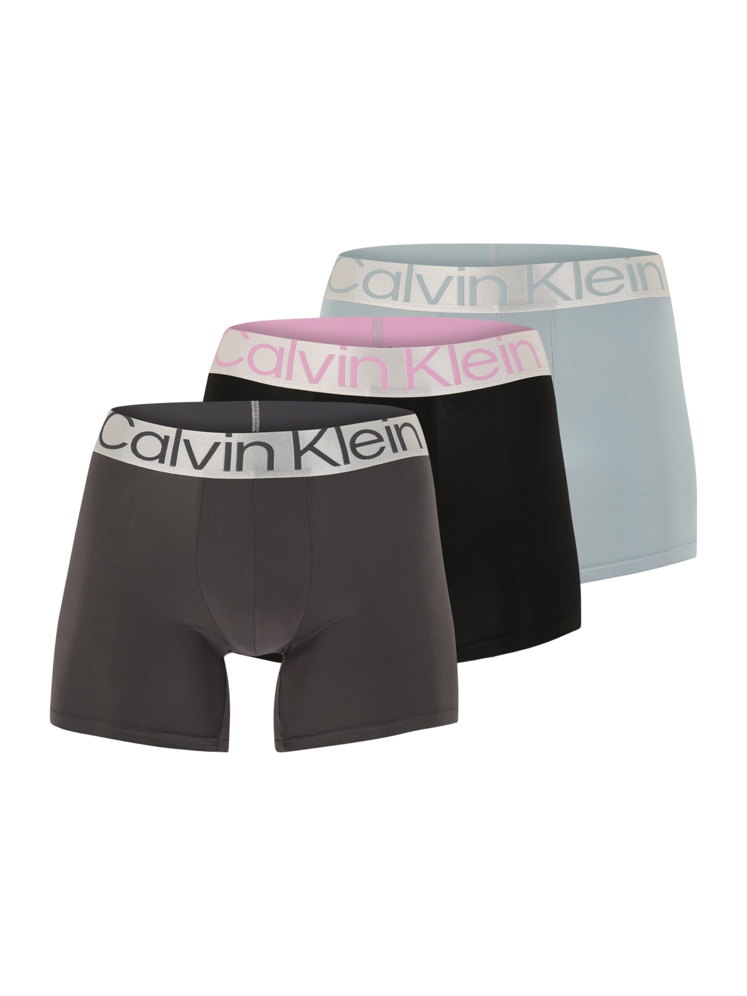 Calvin Klein Underwear Bokserice  pastelno plava / tamo siva / roza / crna