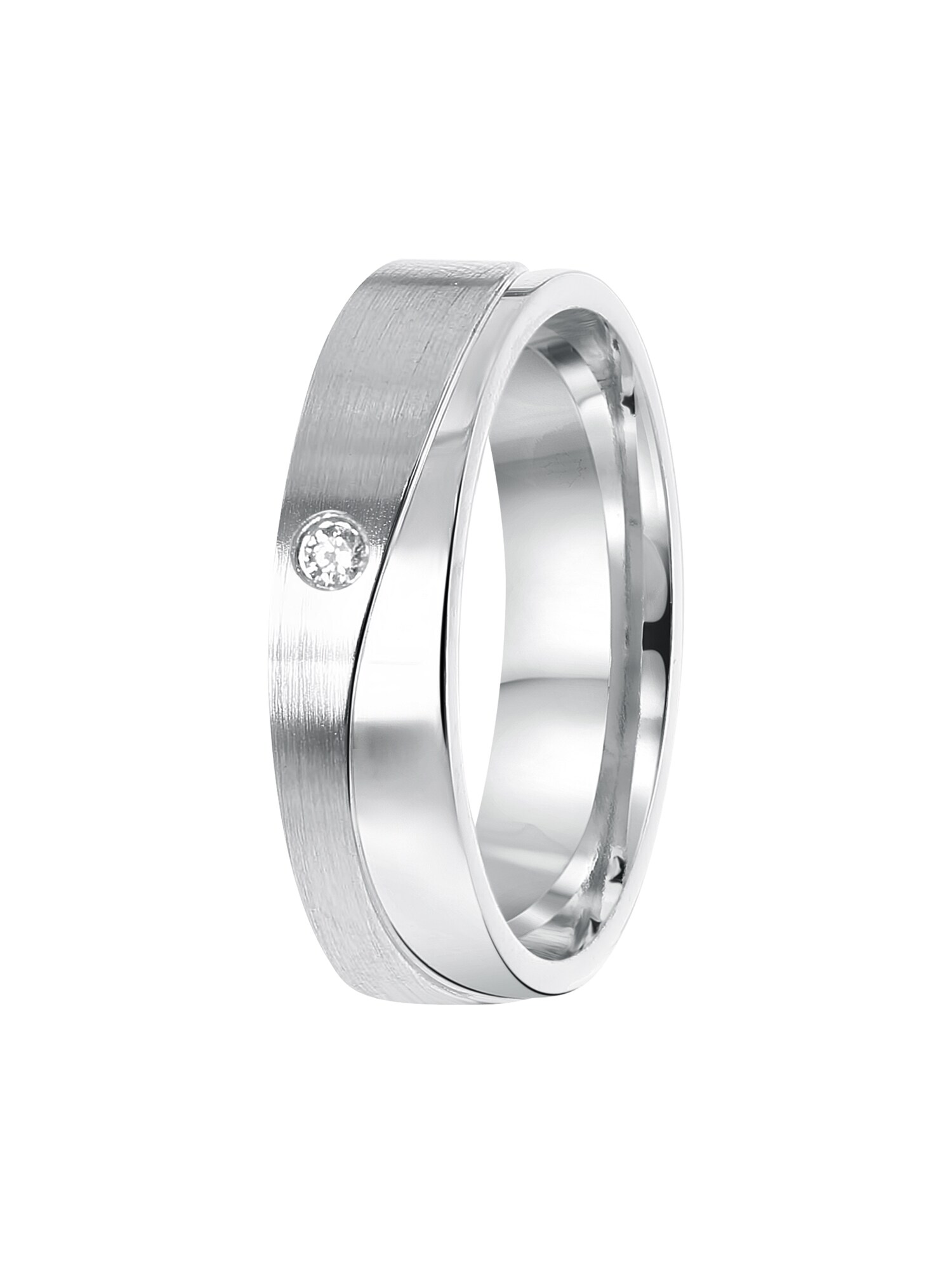 Lucardi Ring Zilver / Transparant