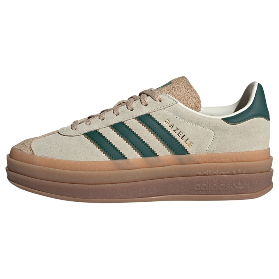 Låg sneaker 'Gazelle Bold' ljusbeige / guld