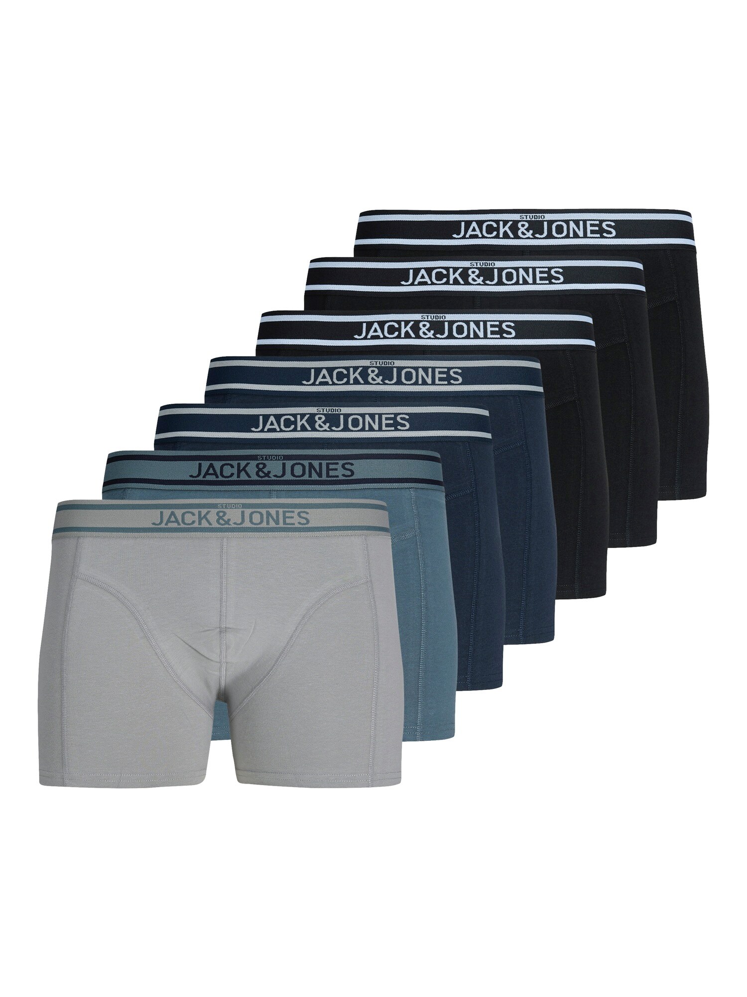 JACK & JONES Boxeri Jacjohn  albastru marin / bleumarin / gri deschis / negru