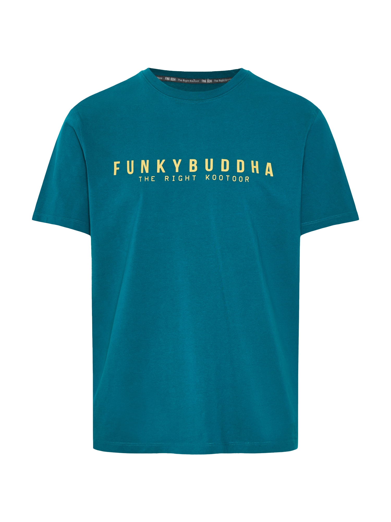 Funky Buddha Tričko  žltá / petrolejová