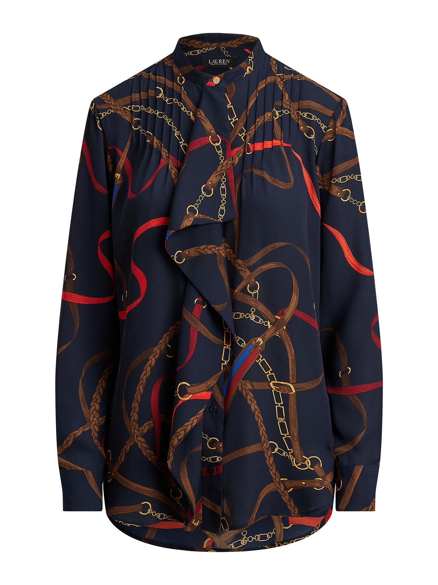 Lauren Ralph Lauren Bluză  albastru marin / maro / galben / roșu