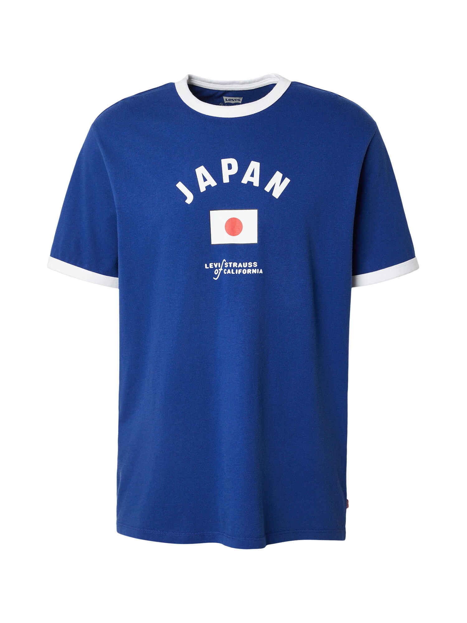 LEVIS ® Tricou Japan  Ringer Tee albastru / roșu intens / alb
