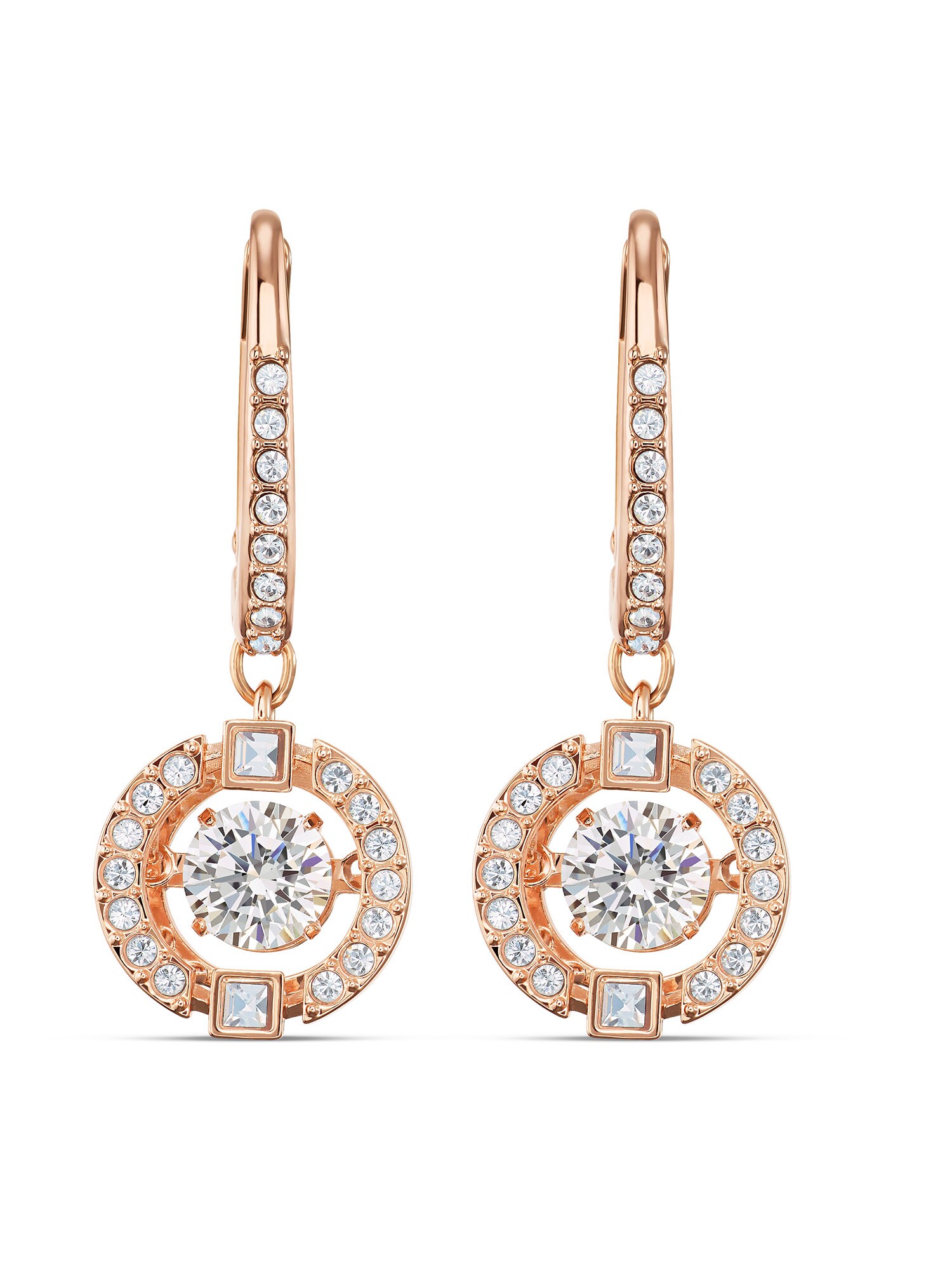 Swarovski Fülbevalók  rózsaszín arany / átlátszó akciós termékkép 1