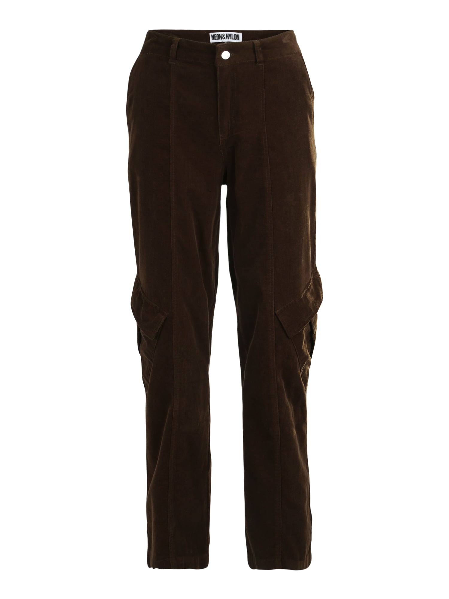 NEON & NYLON Laisvo stiliaus kelnės 'ARA' tamsiai ruda