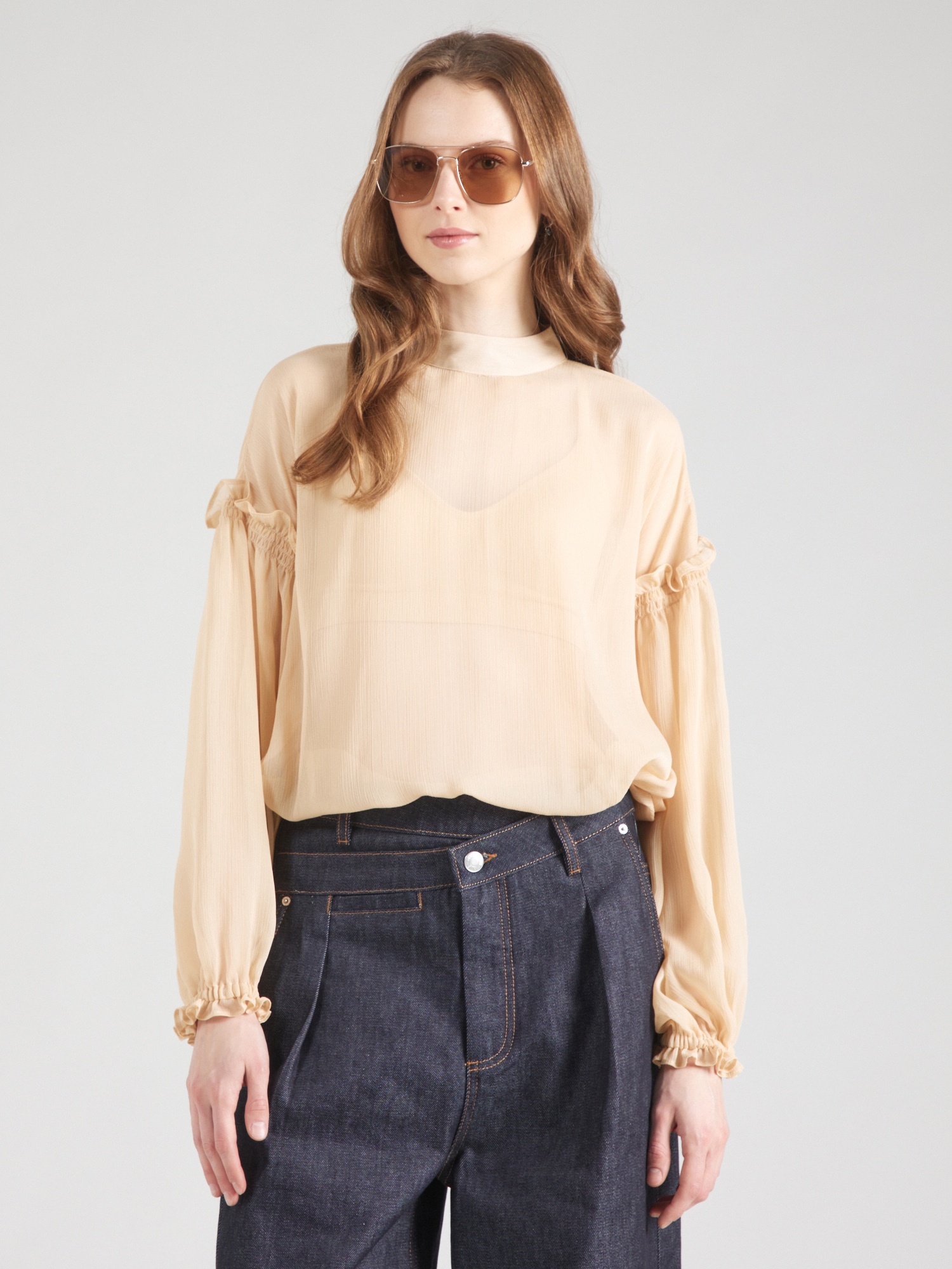 TOPSHOP Blúz 'Georgette'  bézs termék 2. képe