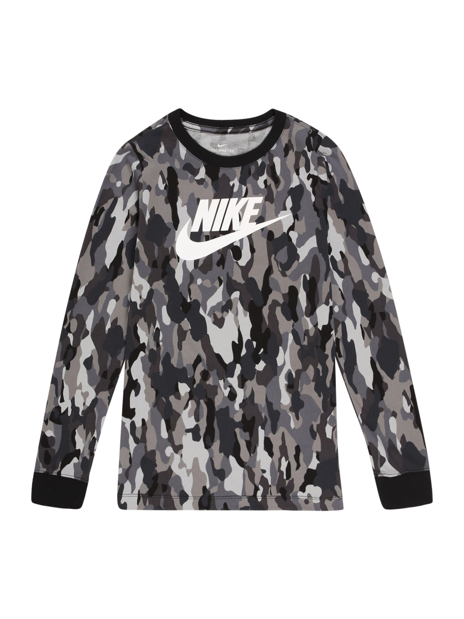 Nike Sportswear Marškinėliai  pilka / juoda / balta