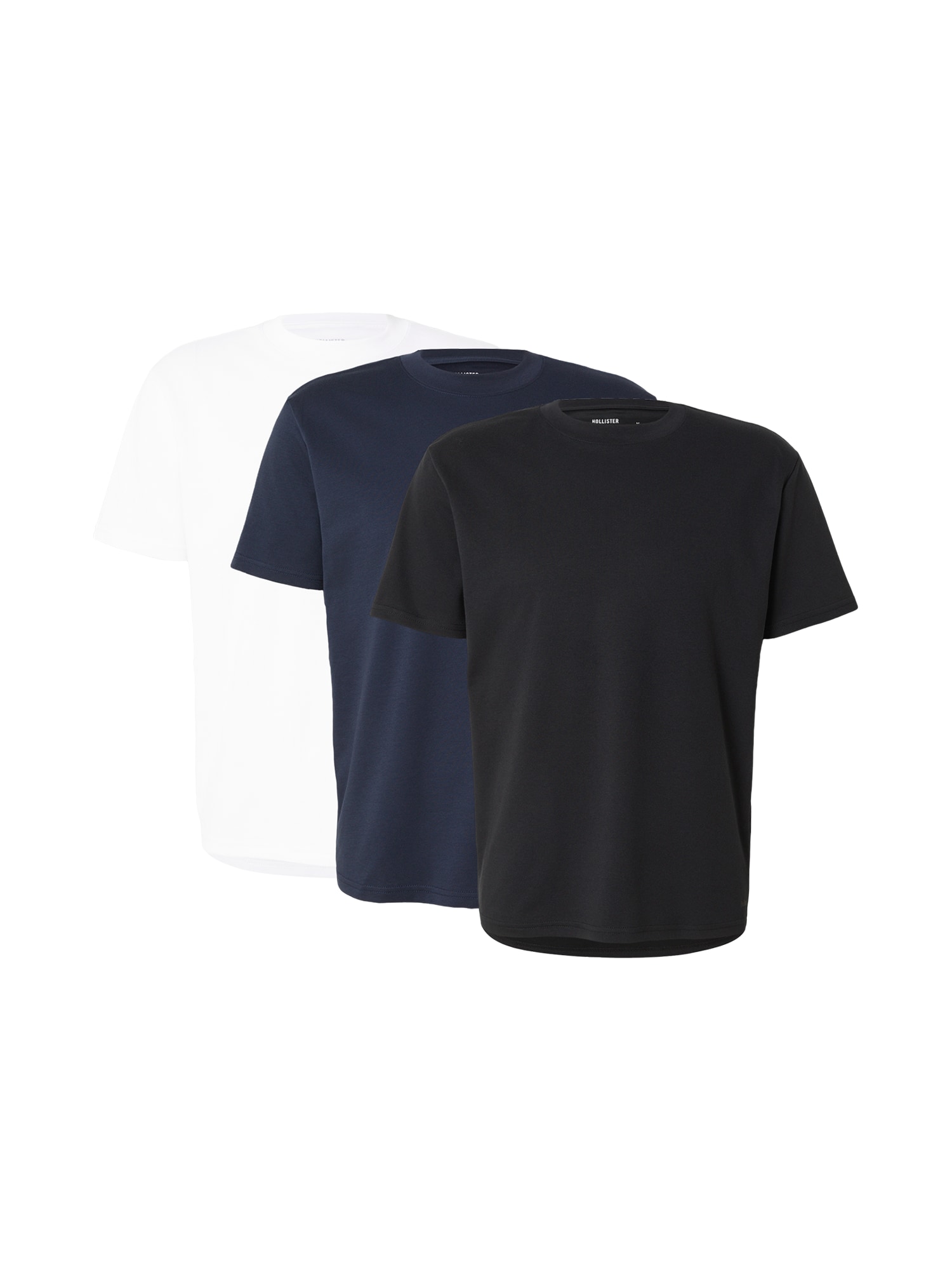 HOLLISTER Tricou bleumarin / negru / alb