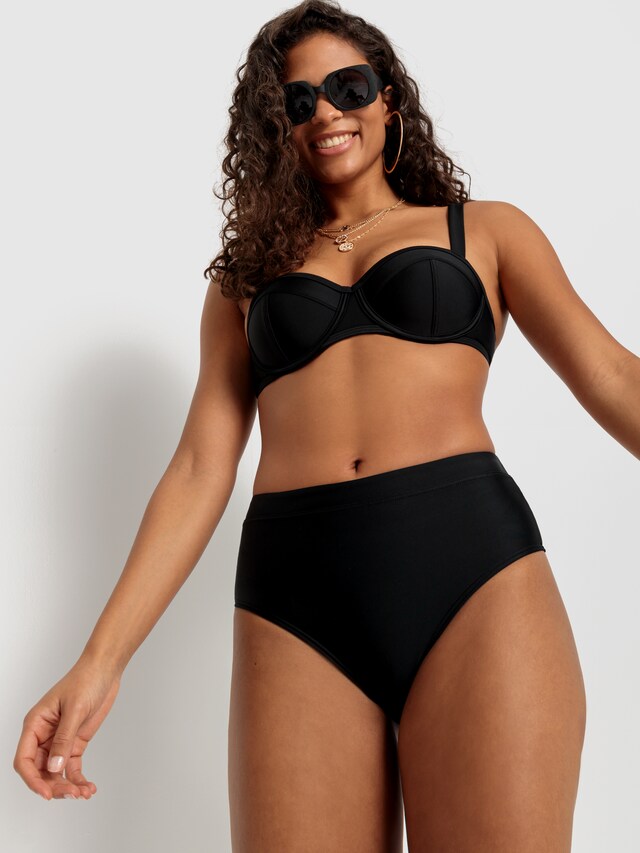 LSCN by LASCANA, Bikini nadrágok 'Gina', fekete, 3 kép a 5 közül