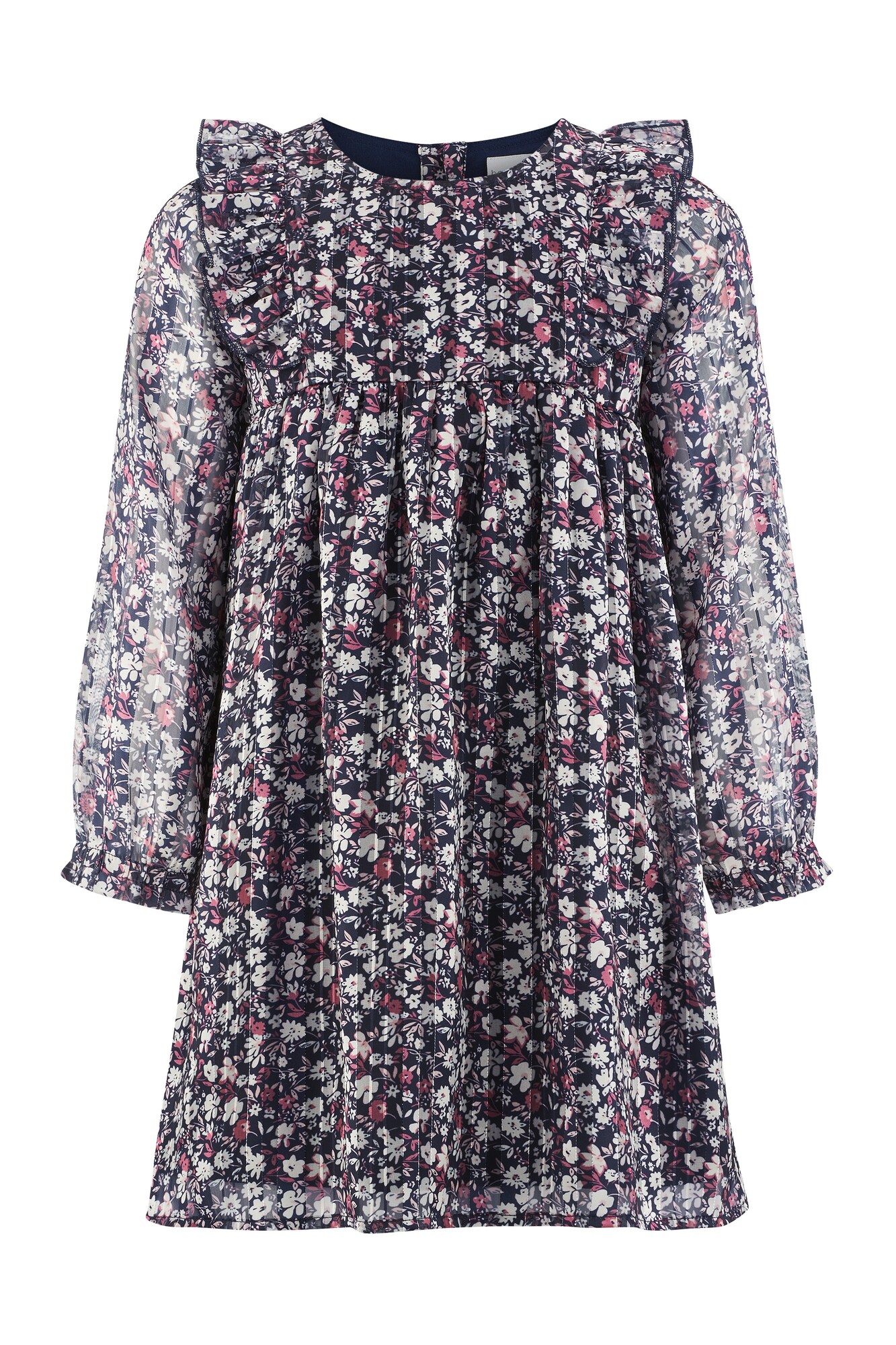 happy girls Rochie  bleumarin / magenta / alb