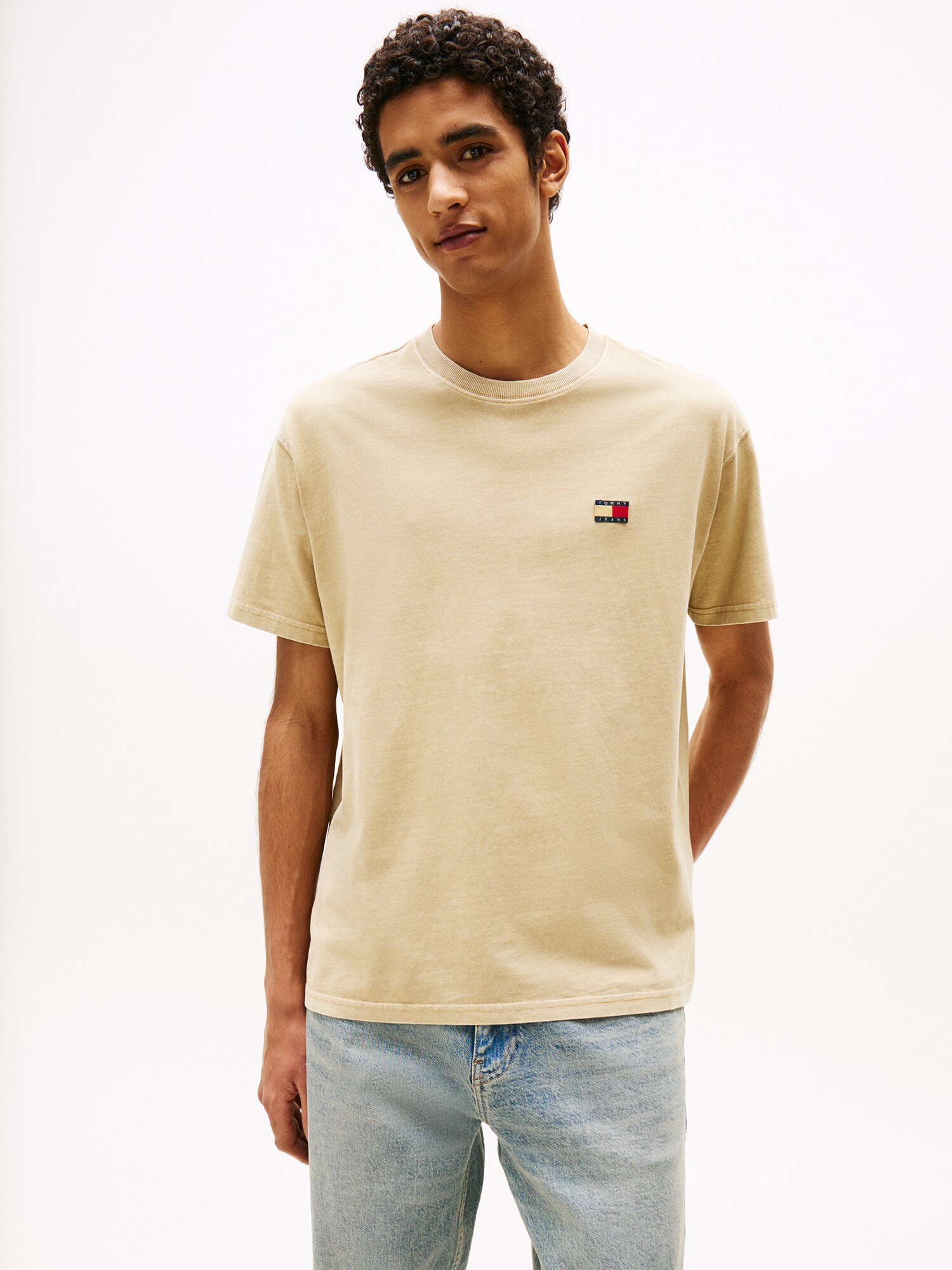 Tommy Jeans Póló  bézs melír termék 2. képe