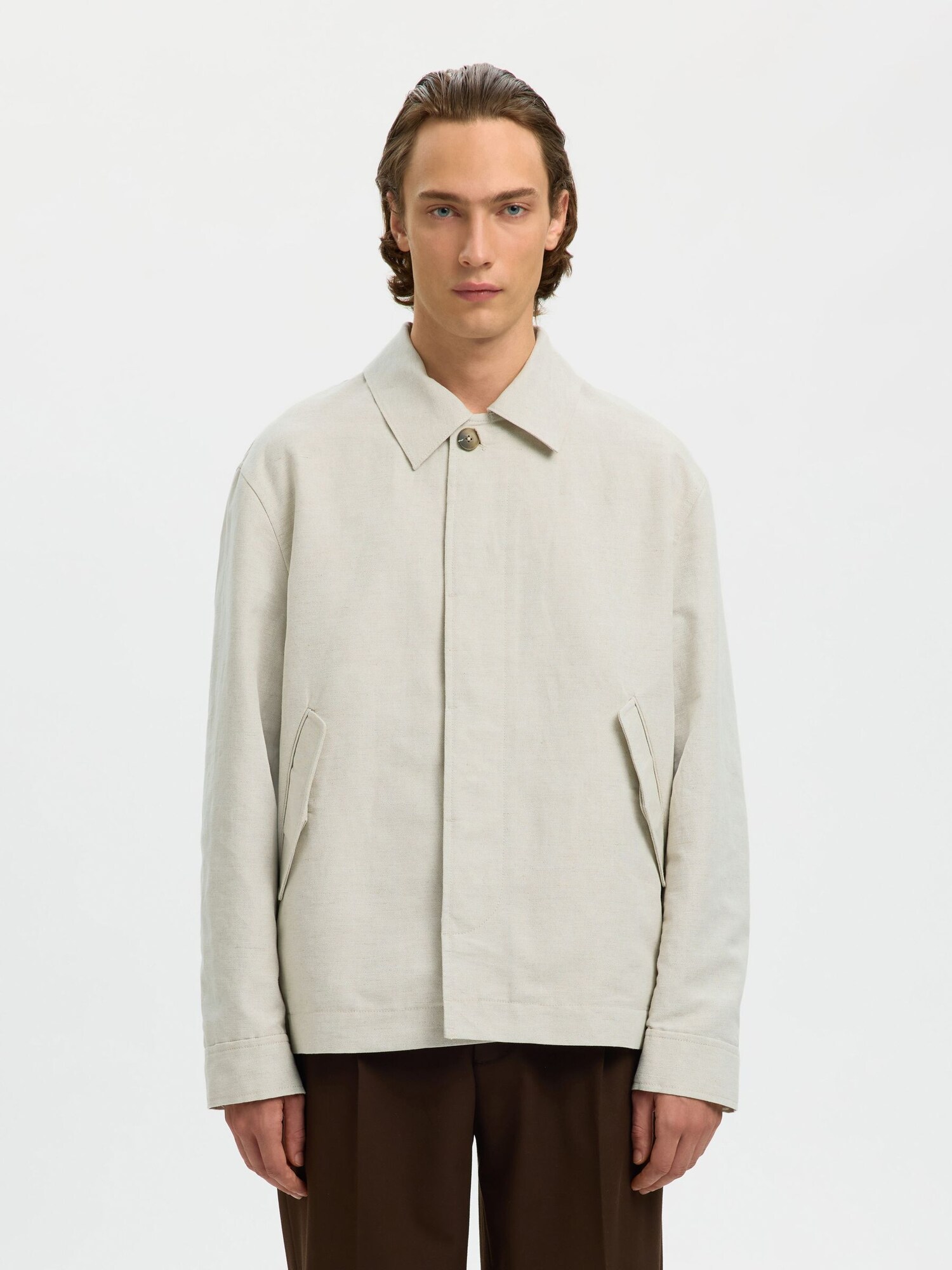 SELECTED Chaqueta de entretiempo  beige claro
