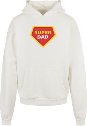 Merchcode Sweatshirt ‘Fathers Day – Super dad’ Goudgeel / Rood / Wit