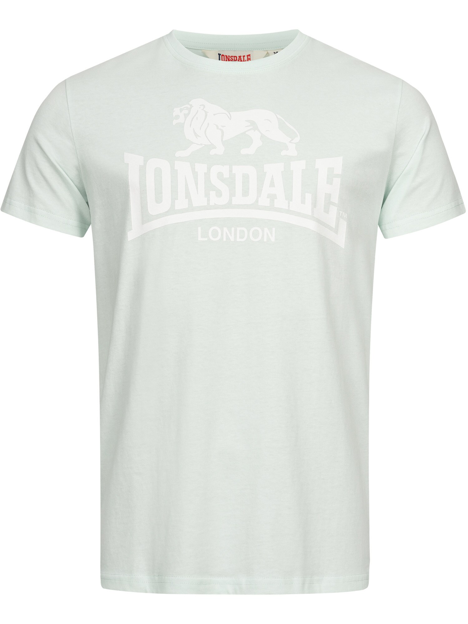 LONSDALE Póló 'ST. ERNEY'  világoszöld / fehér akciós termékkép 1