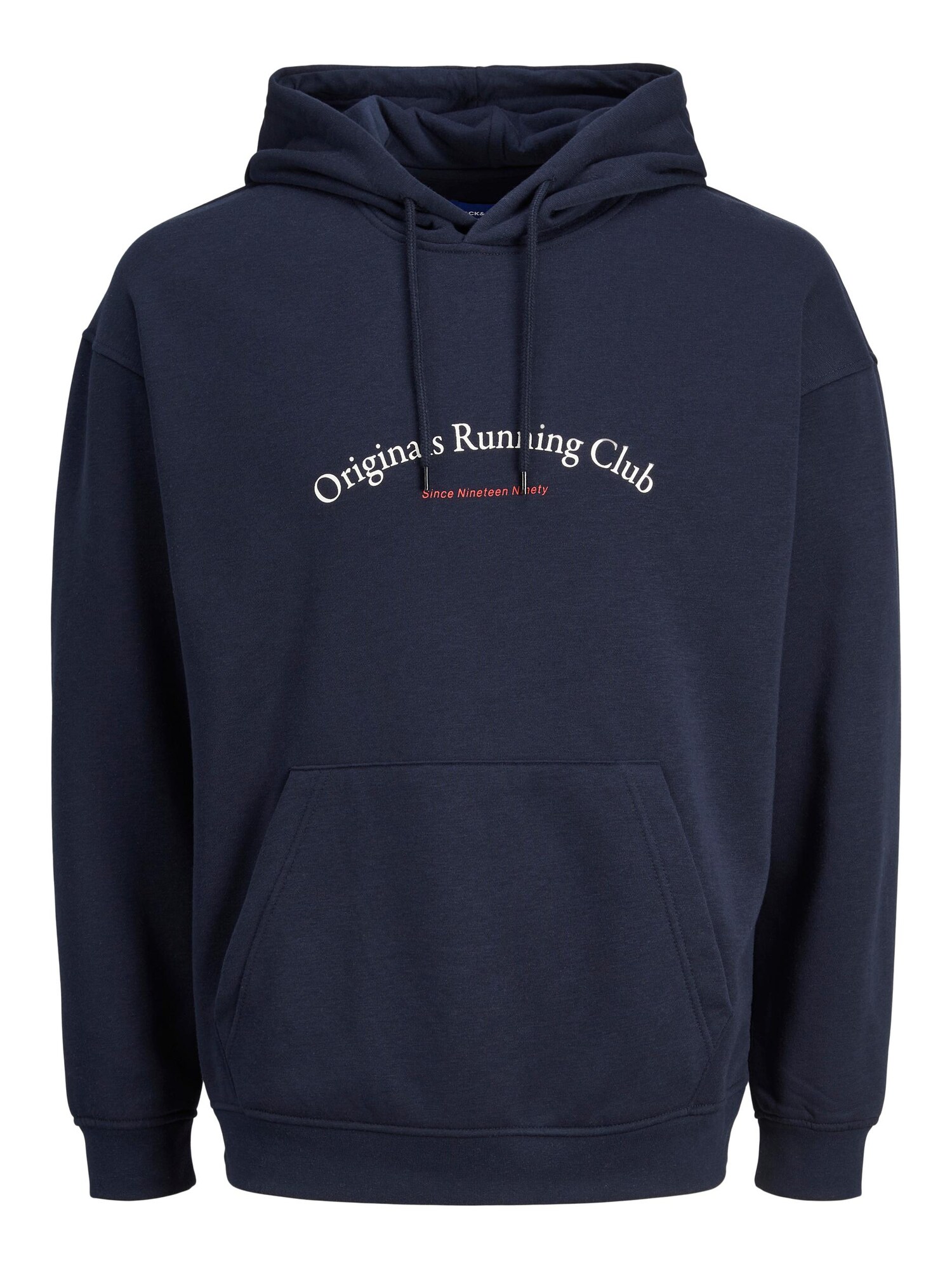 JACK & JONES Mikina 'Brink City'  námornícka modrá / ohnivo červená / biela