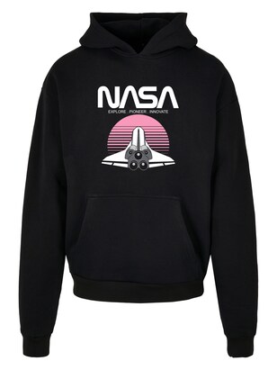 F4NT4STIC Sweatshirt ‘NASA Space Shuttle Sunset’ Pink / Zwart / Wit