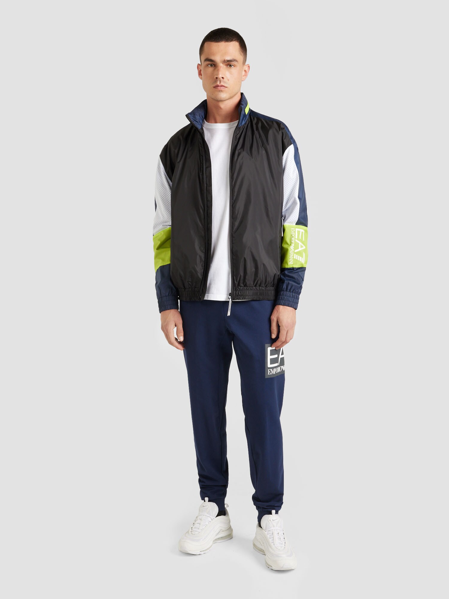 EA7 Emporio Armani Átmeneti dzseki  tengerészkék / alma / fekete / fehér termék 2. képe