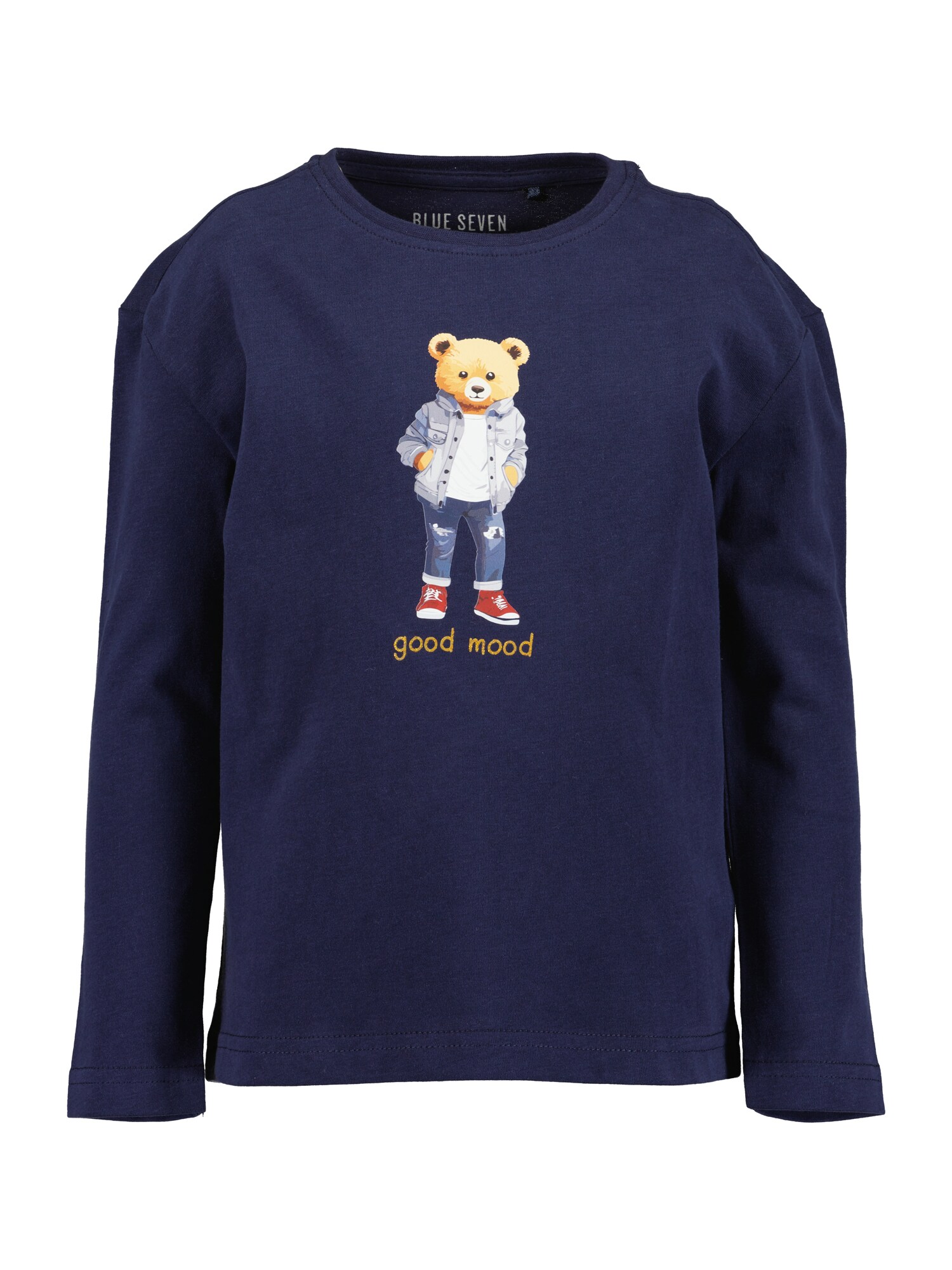 BLUE SEVEN Tricou albastru închis / maro pueblo / roșu / alb