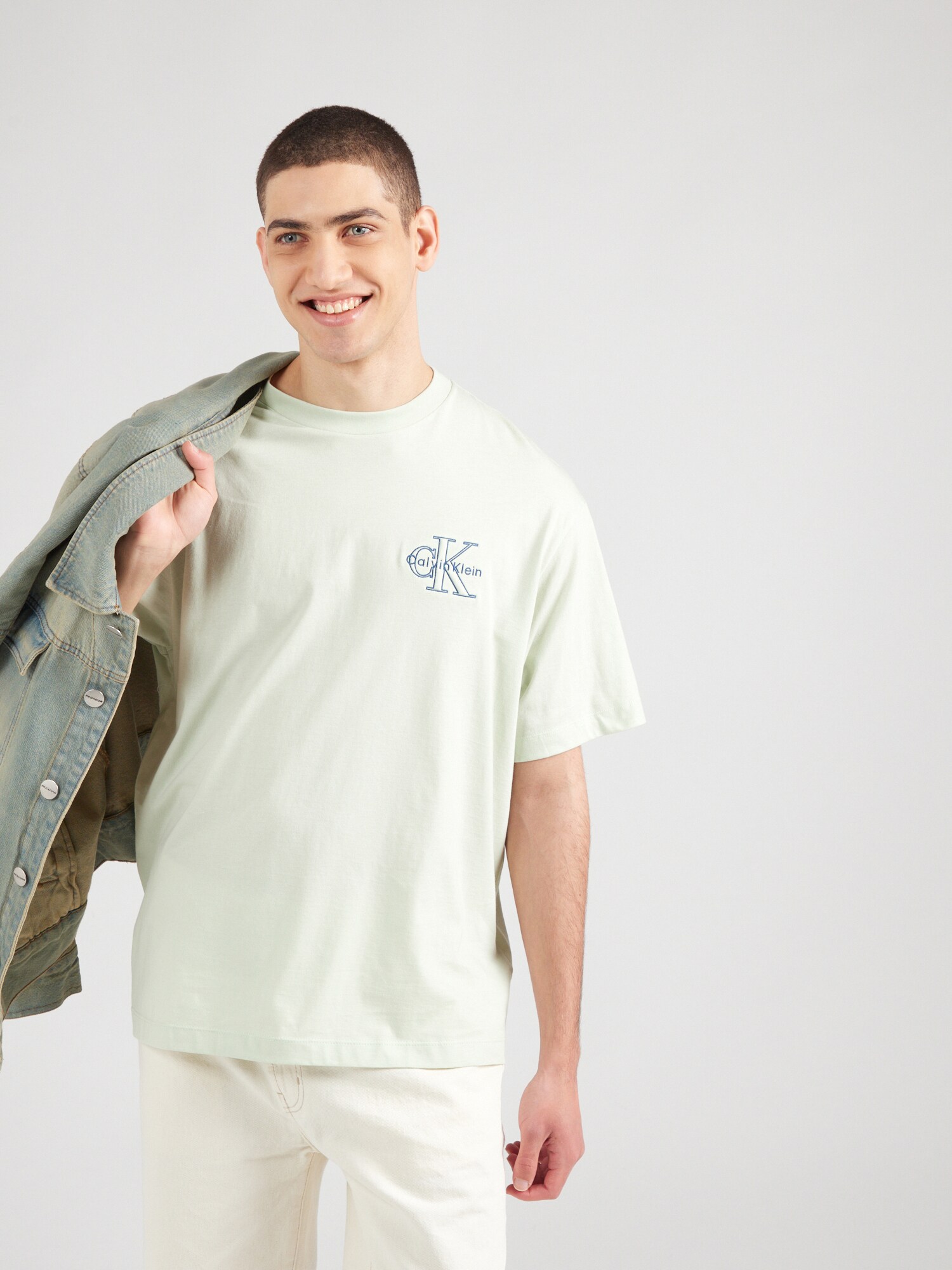 Calvin Klein Jeans Póló  sötétkék / menta termék 2. képe