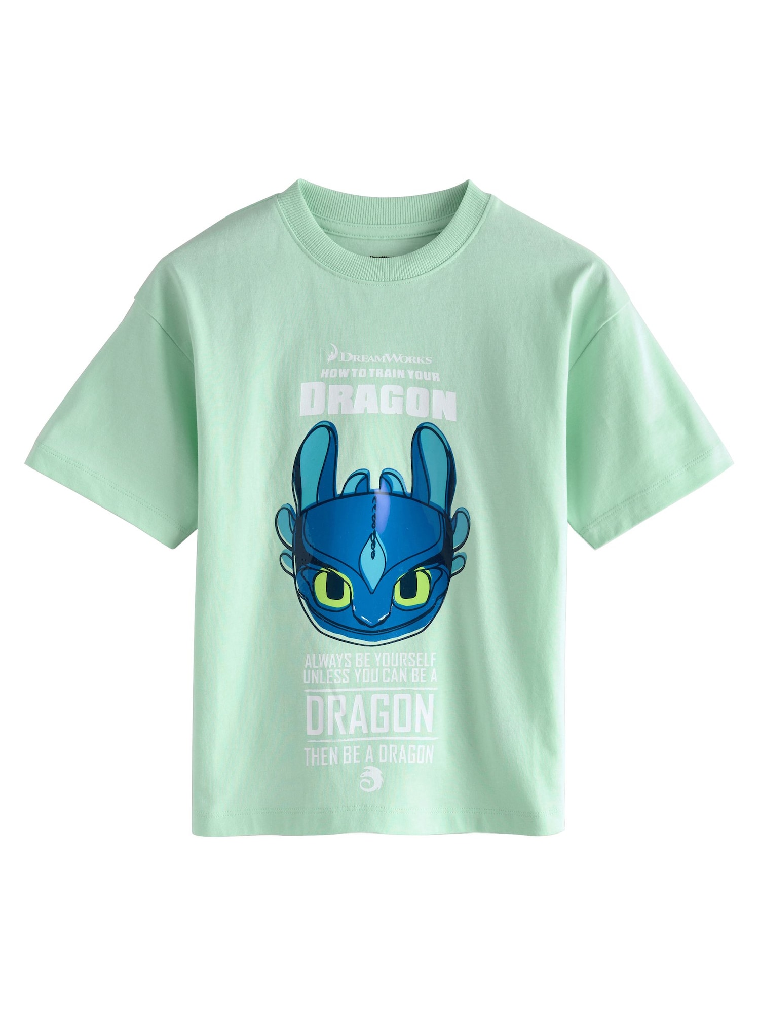 Next Tricou How To Train Your Dragon  albastru / albastru regal / verde mentă / alb