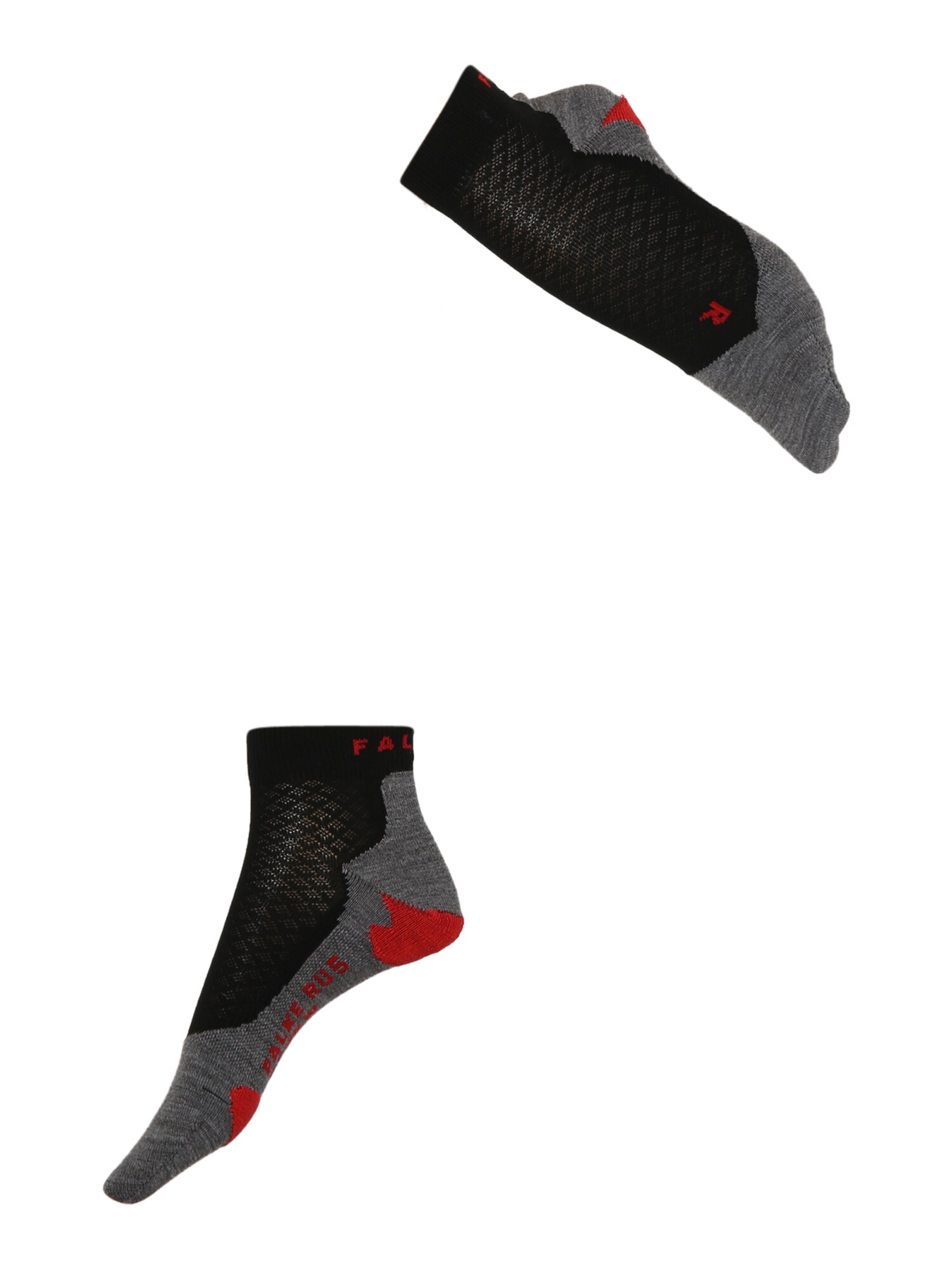 FALKE Calcetines deportivos gris moteado / rojo / negro – imagen 6