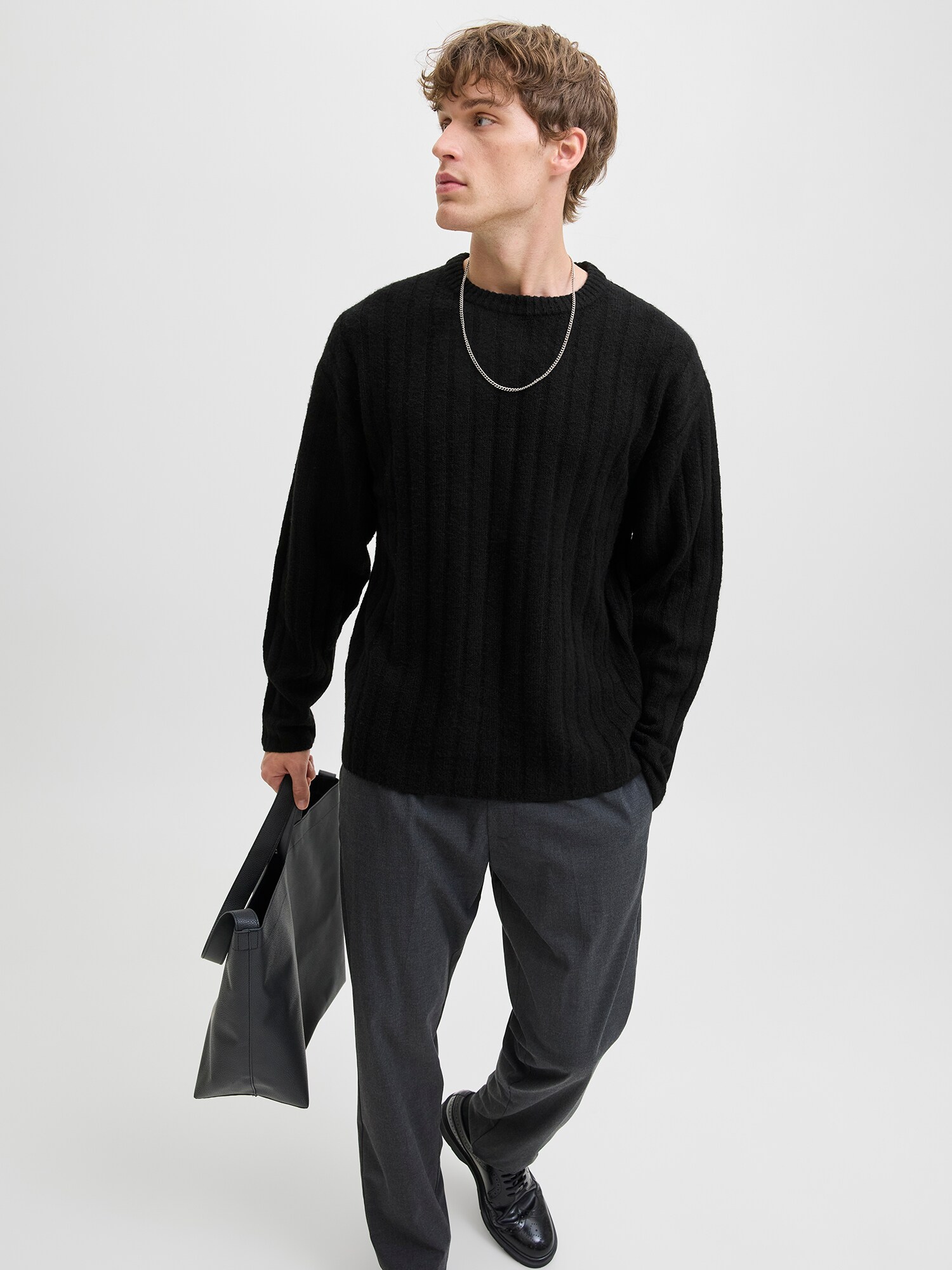 JACK & JONES Sveter 'JJEBRADLEY CARTER' čierna (obrázok 4)
