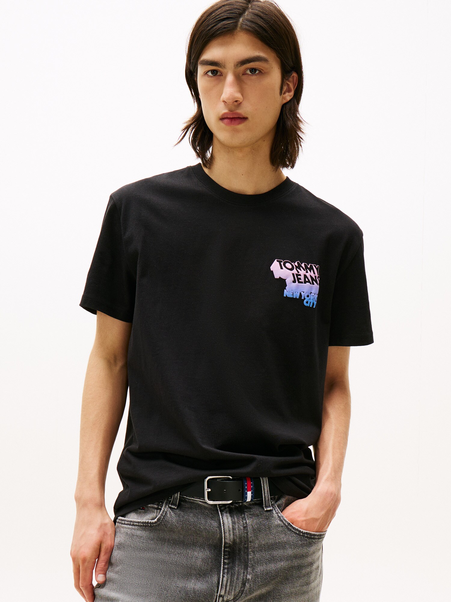 Tommy Jeans Póló  azúr / orgona / rózsaszín / fekete termék 2. képe