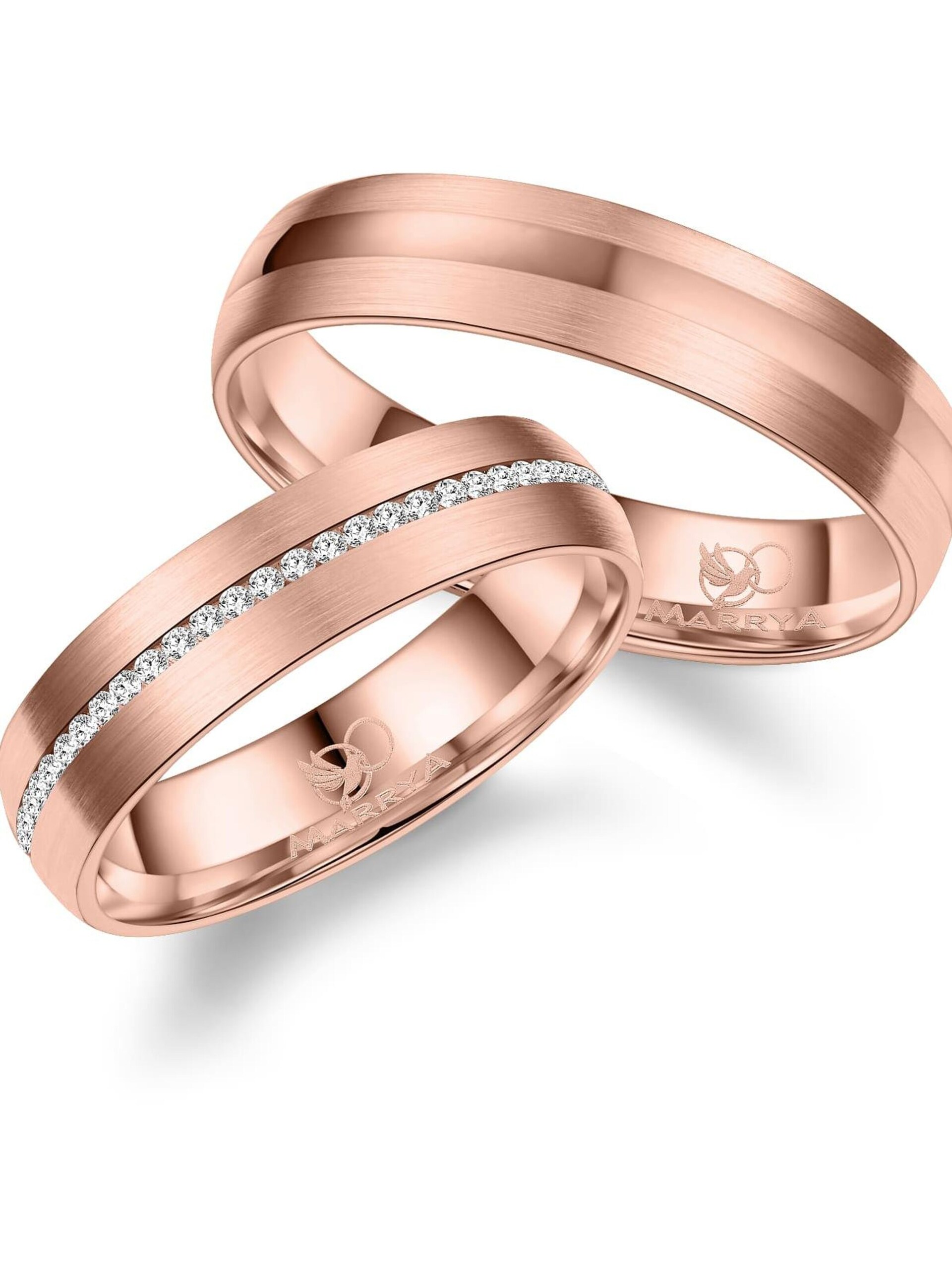 MARRYA Ring 'MARRYA ES-28 Ehering aus Edelstahl Rosé gold plattiert' dam