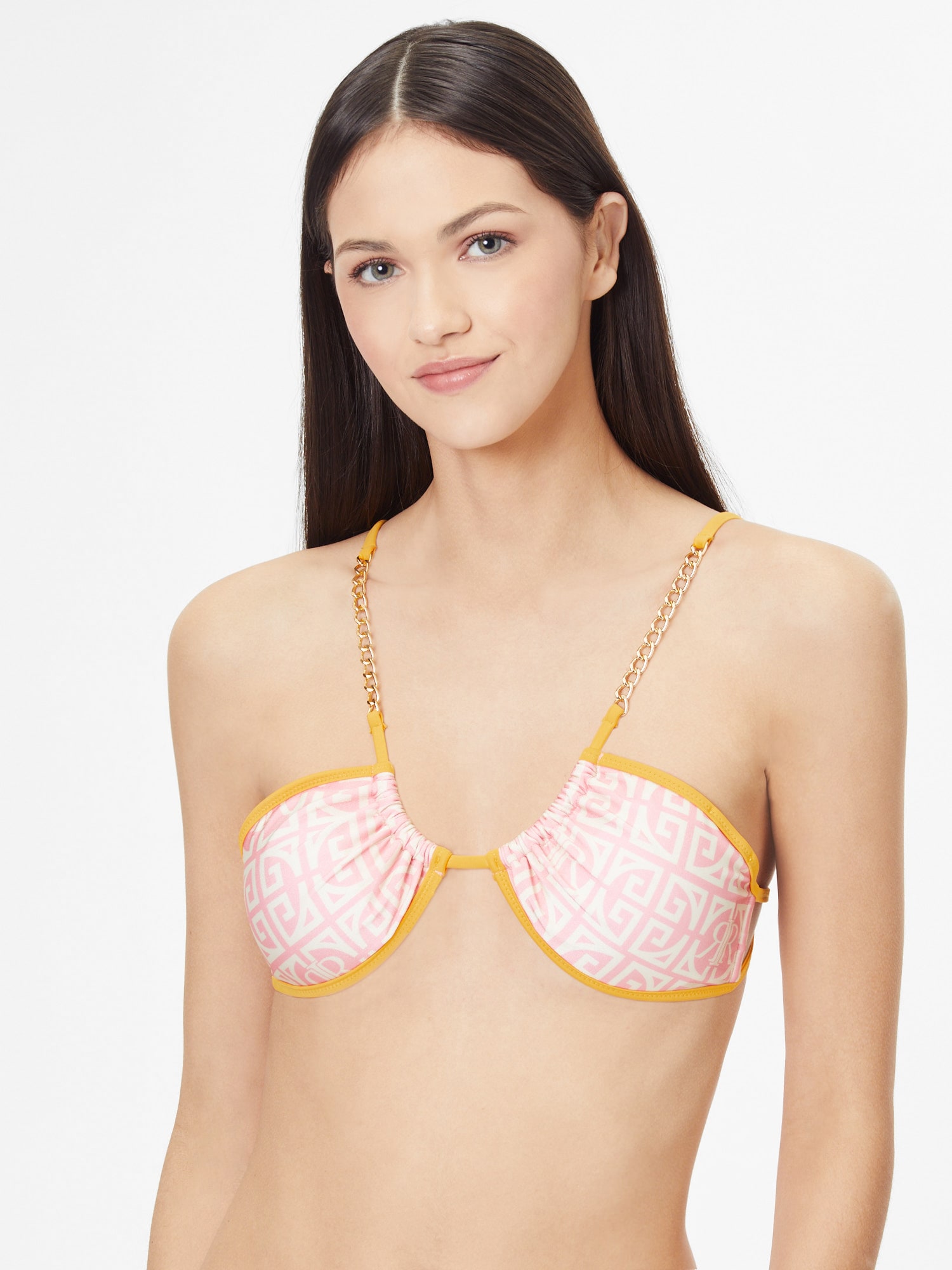 River Island Bikini felső  aranysárga / rózsaszín / fehér termék 2. képe