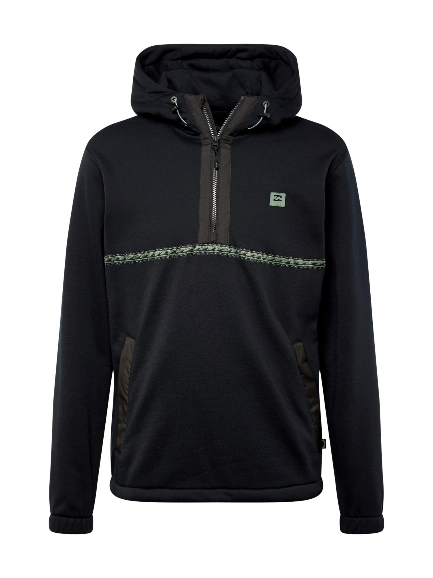 BILLABONG Športen pulover 'PATHFINDER'  siva / pastelno zelena / črna