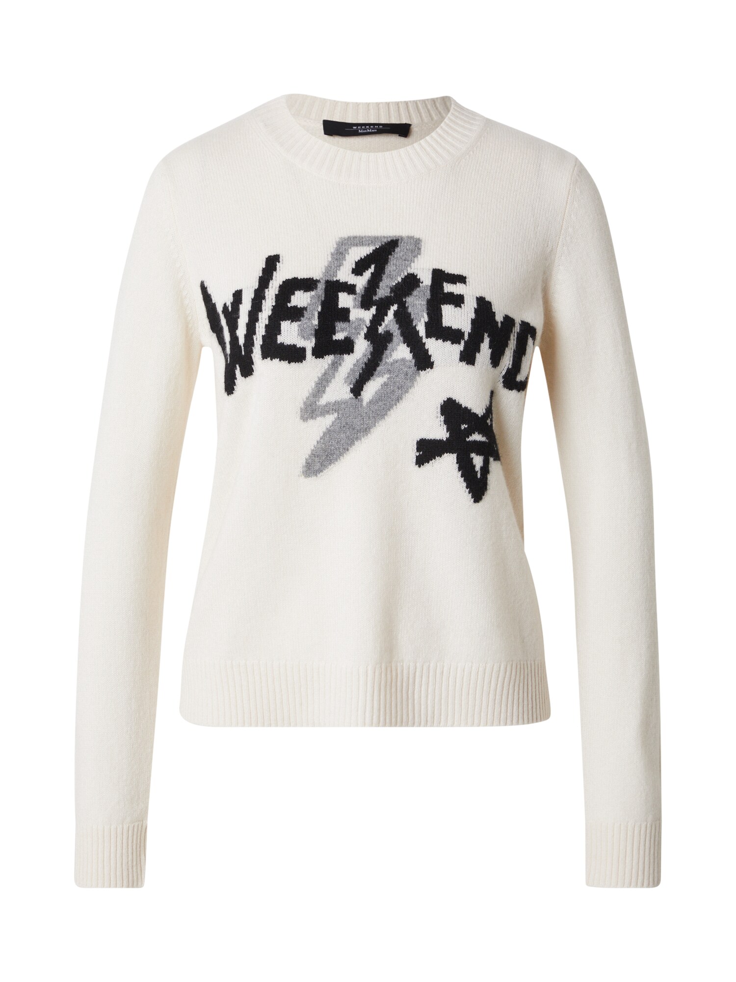Weekend Max Mara Pulóver 'KANSAS'  szürke / fekete / fehér akciós termékkép 1