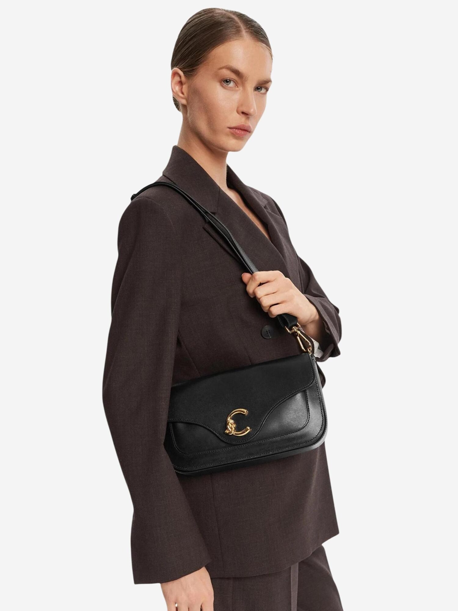 Coccinelle Bolso de hombro 'C-ME CALF E1 SSK 12 03 21'  negro