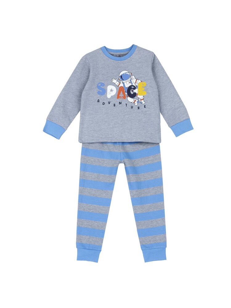 Chicco Schlafanzug Jungen Größe 104 himmelblau / gelb / graumeliert / weiß