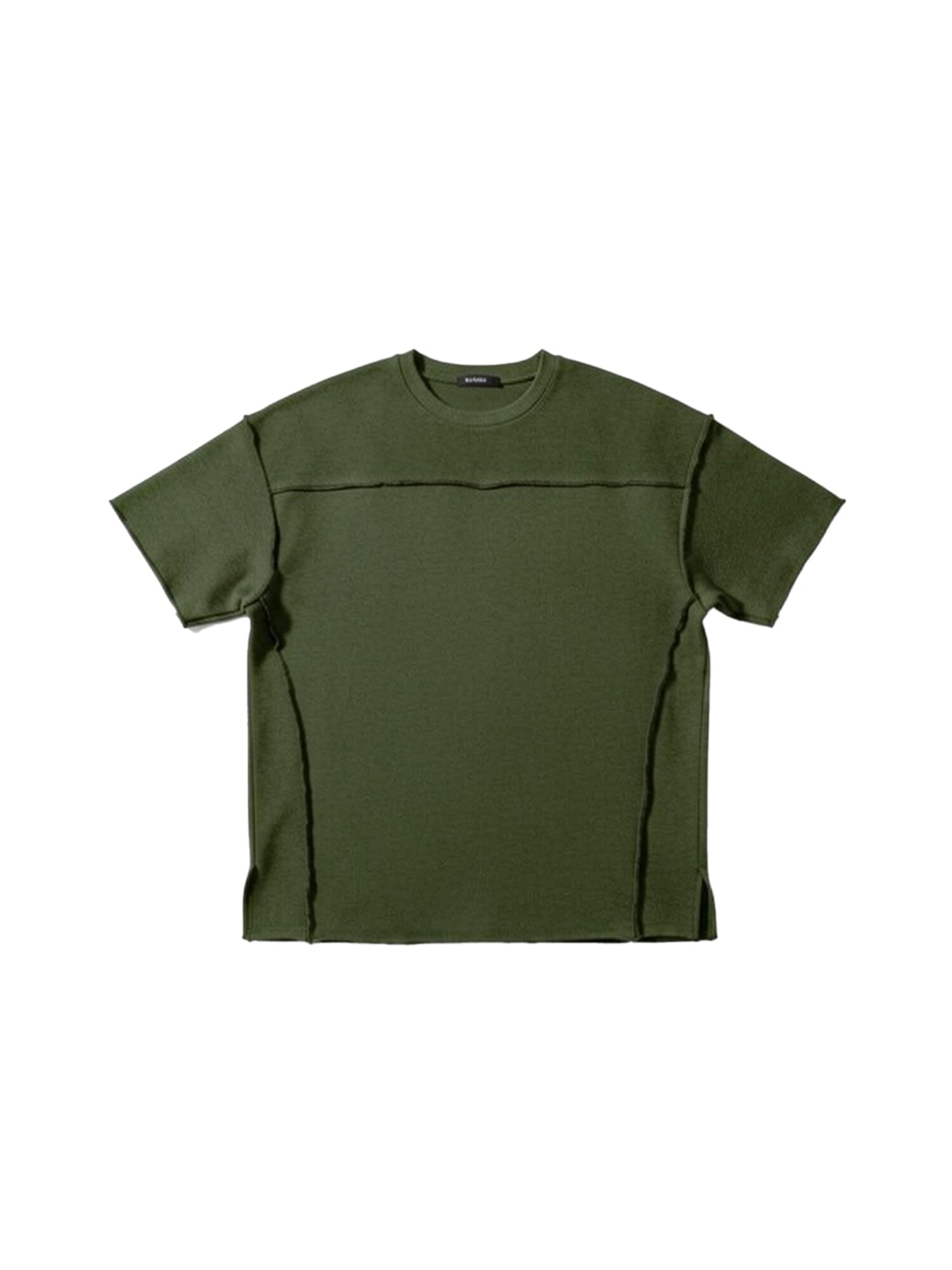 Kleidermafia Camiseta 'Oversize Seam Detail T-shirt - Khaki' caqui