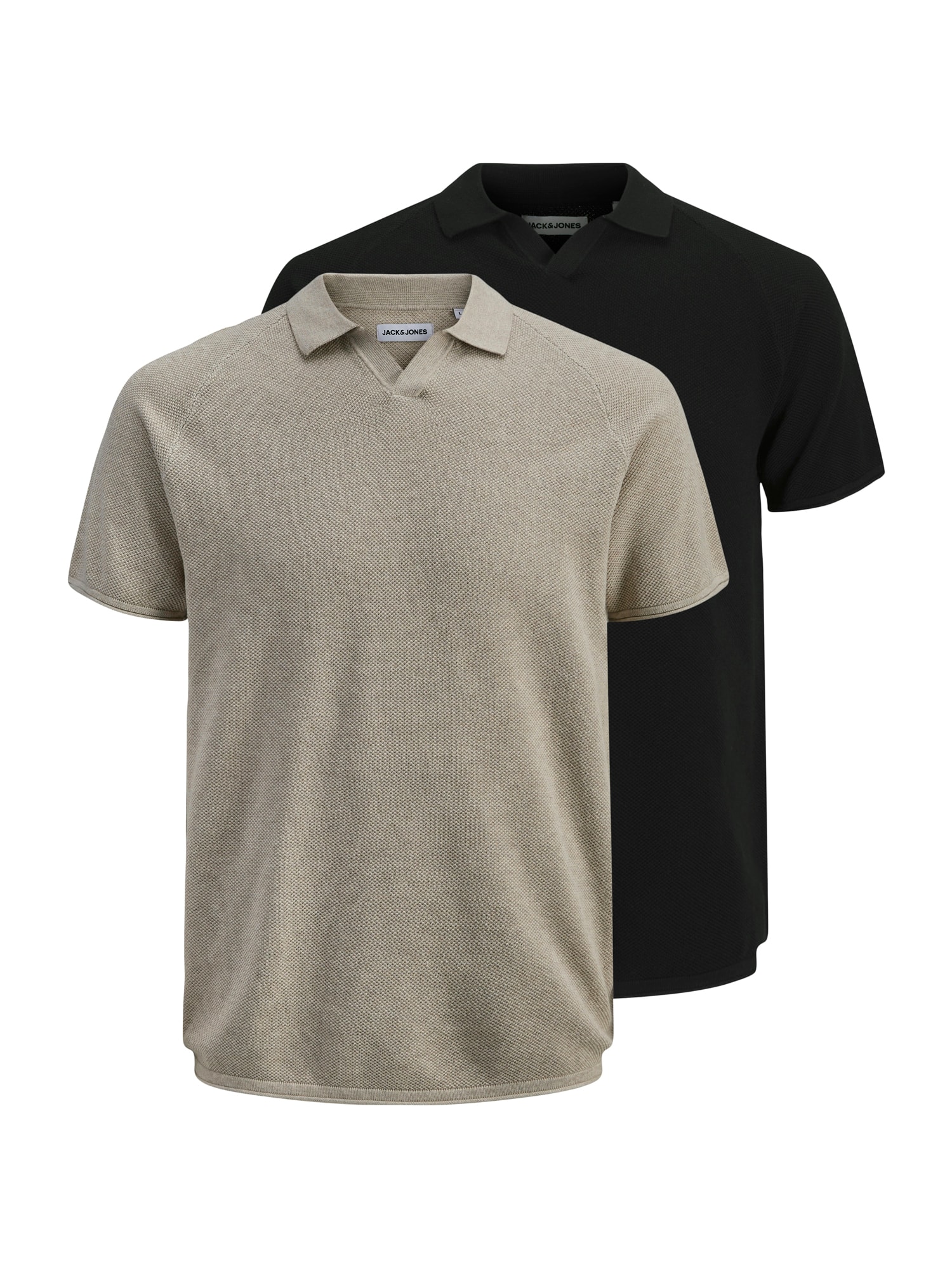 JACK & JONES Pulover JJHILL  bej închis / negru