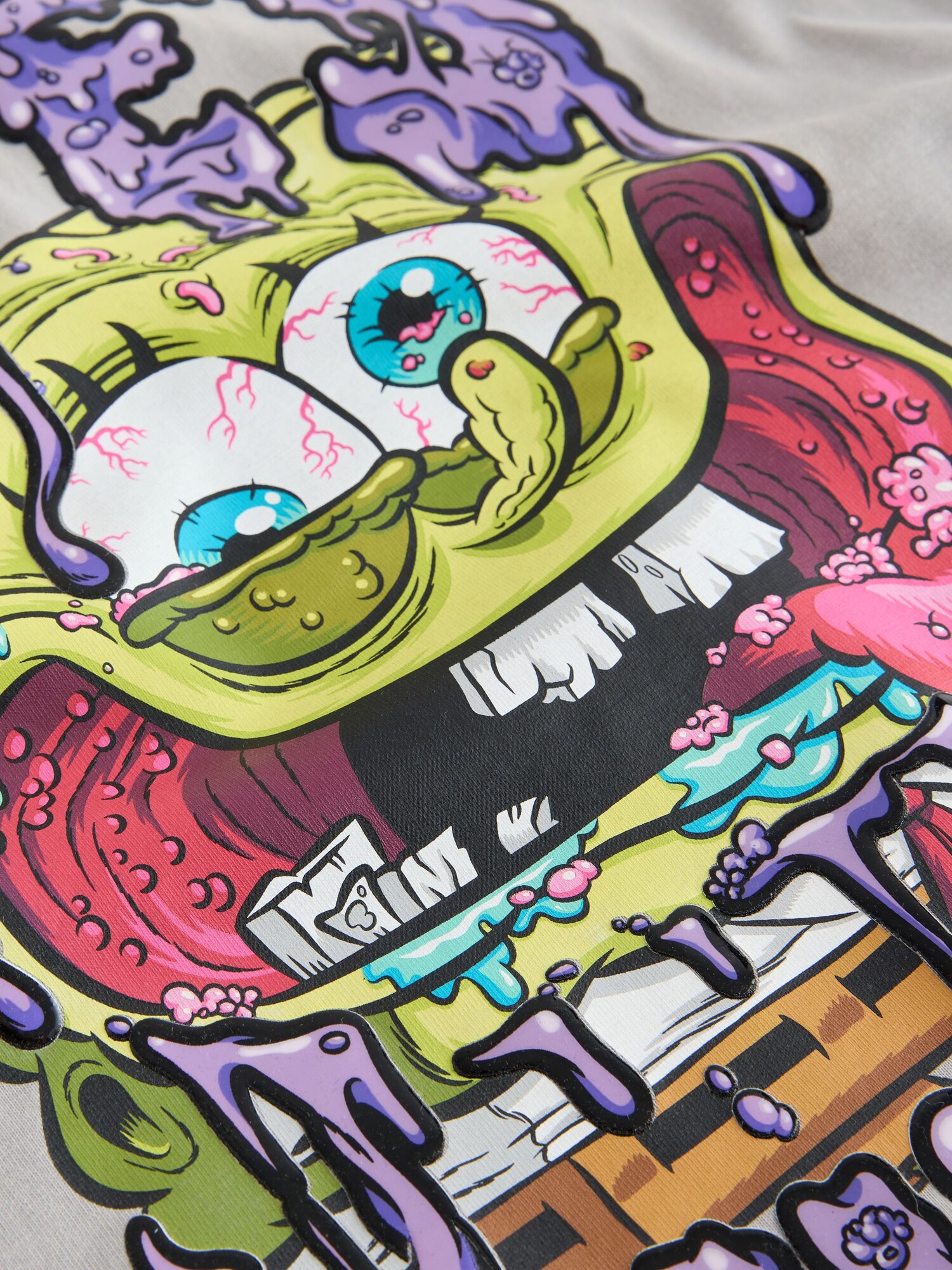 Next Camiseta 'Spongebob' gris / lima / lila / rosa claro – imagen 3
