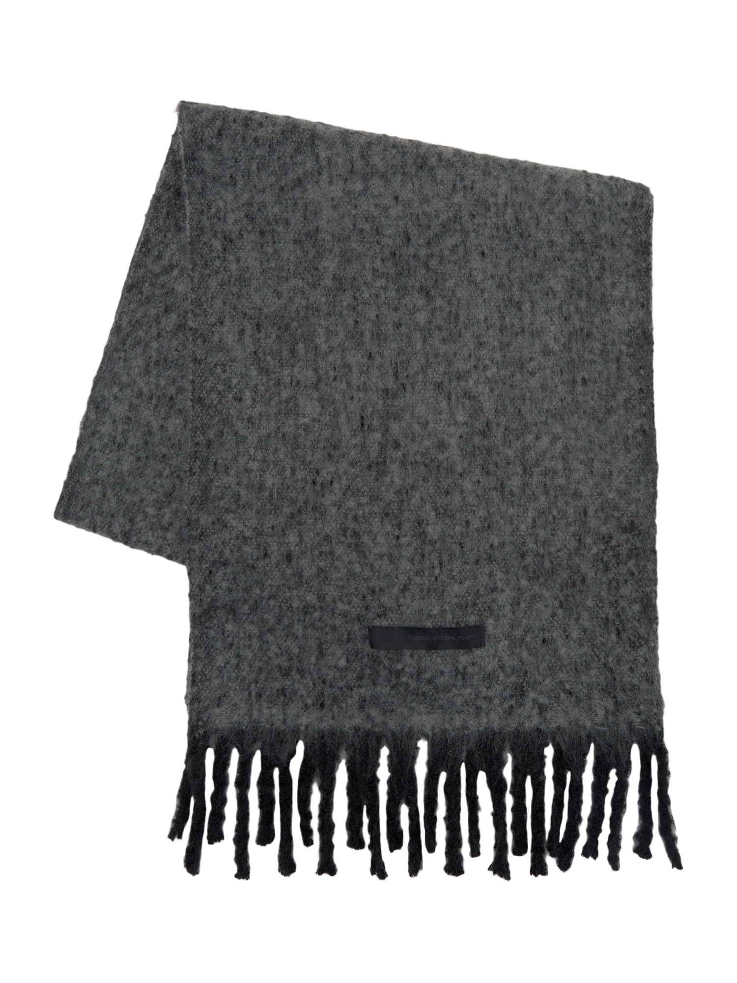 Pull&Bear Fular  gri închis / negru