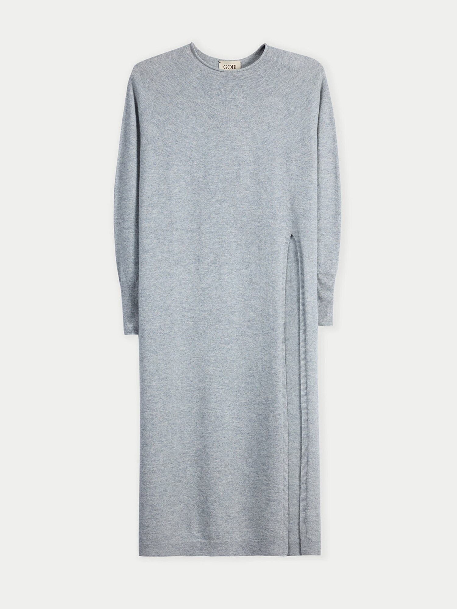 GOBI Cashmere Vestido de punto 'Gobi Cashmere Side-Slit Maxi Dress' gris