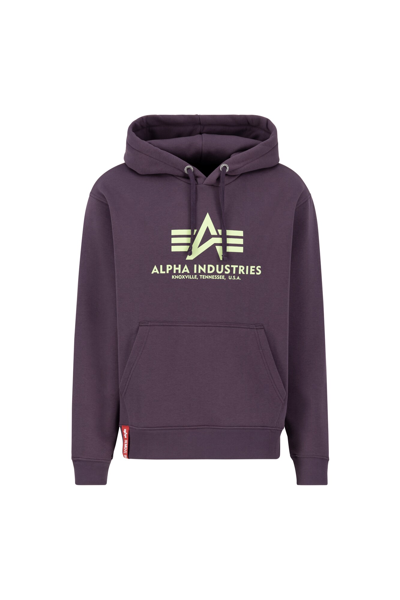 ALPHA INDUSTRIES Mikina  neónovo zelená / burgundská