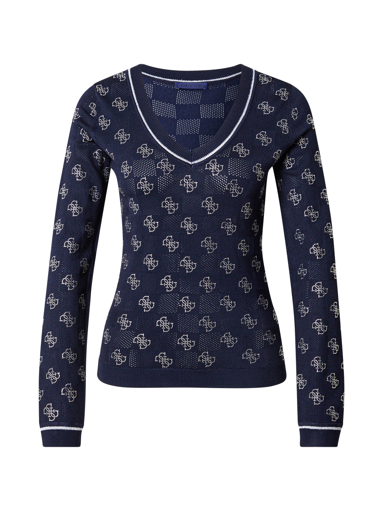 GUESS Pulover ROSIE  albastru închis / argintiu