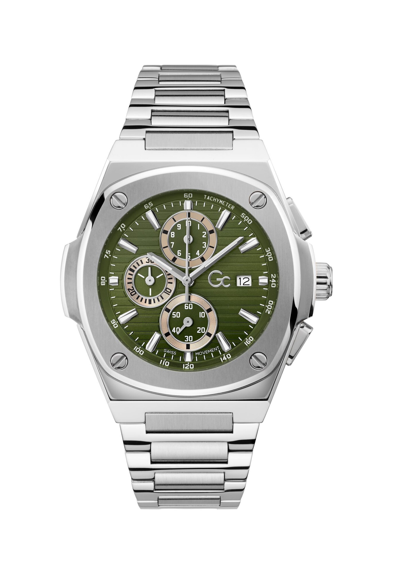 Gc Analoog Horloge Olijfgroen / Zilver