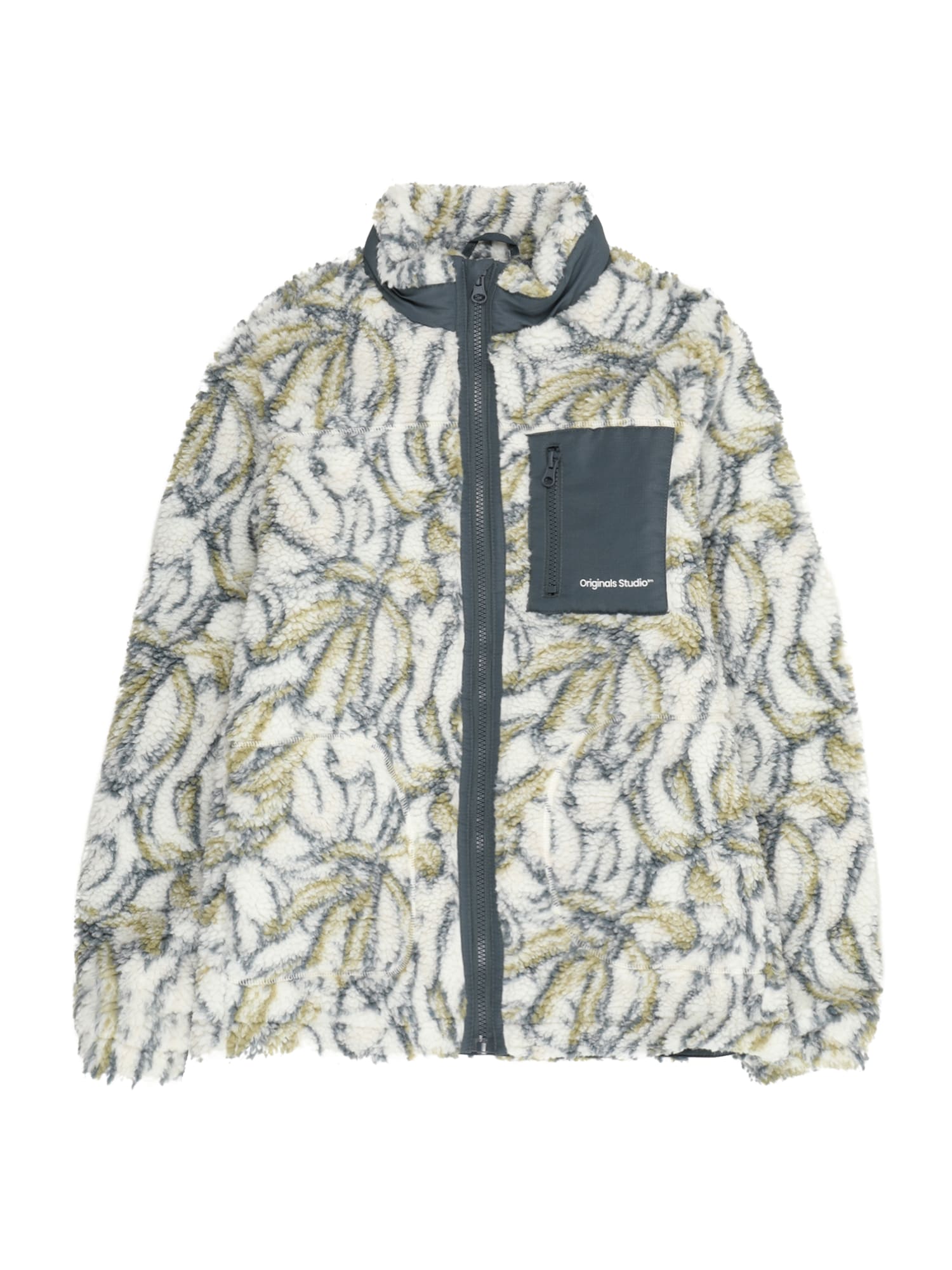 Jack & Jones Junior Átmeneti dzseki 'JORVesterbro'  sötétszürke / olíva / piszkosfehér akciós termékkép 1