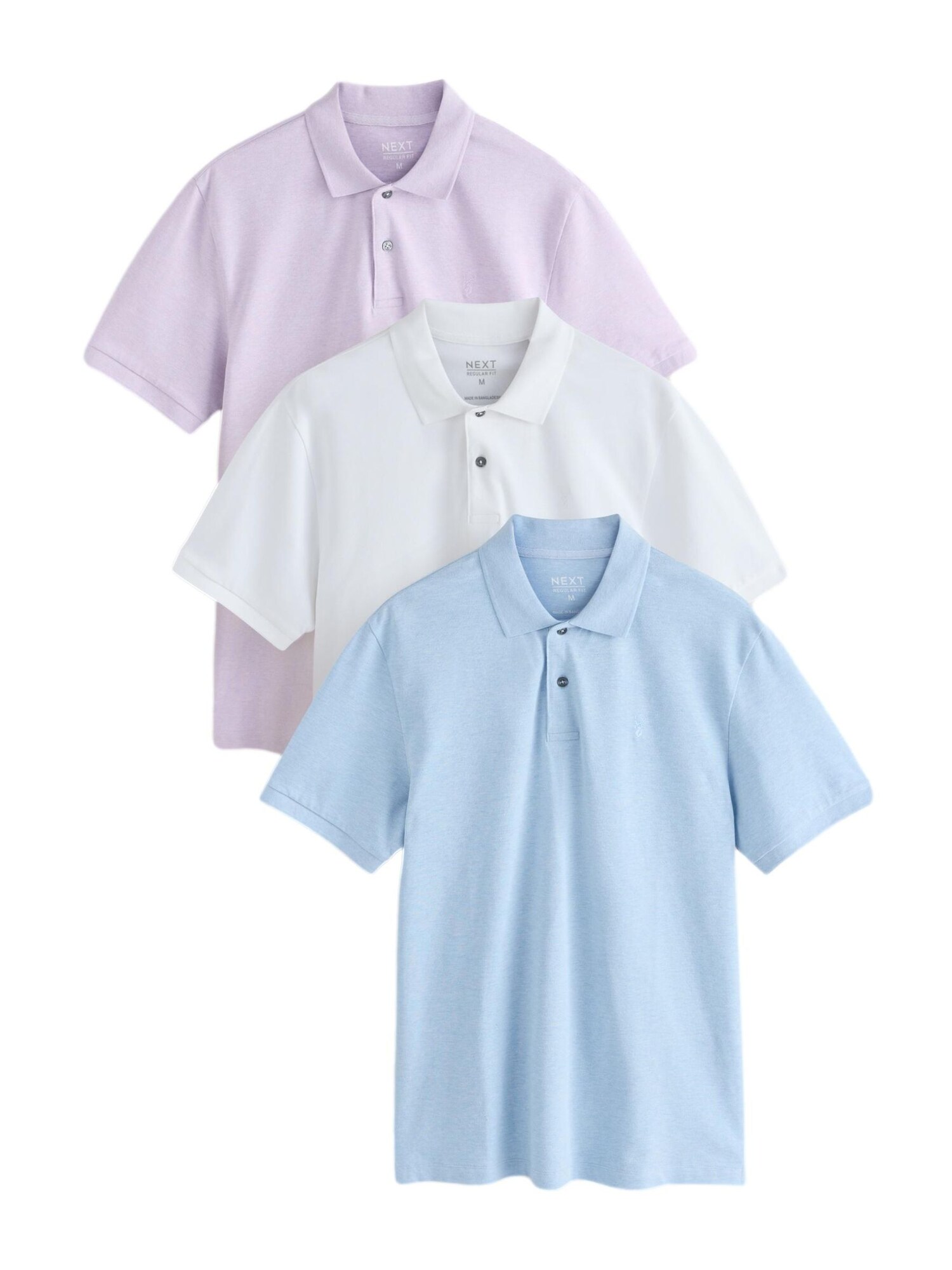 Next Tricou albastru deschis / mov lavandă / alb