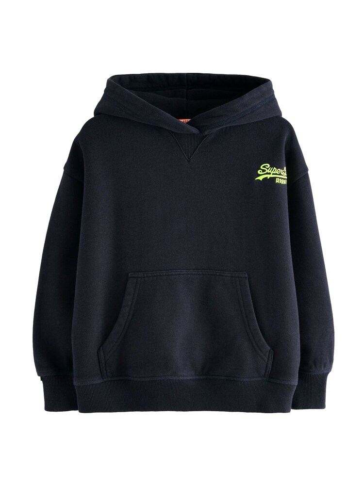 Superdry Sweatshirt 'Essentials' Jungen Größe 134 navy / grasgrün