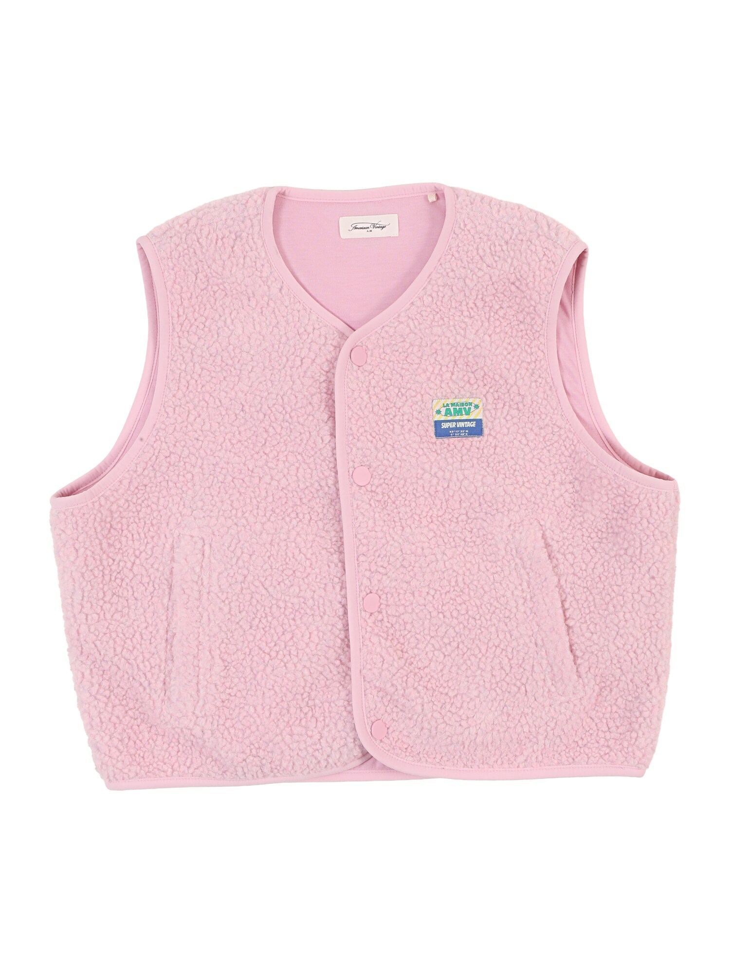 AMERICAN VINTAGE Vestă HOKTOWN  albastru gențiană / galben / rosé / alb