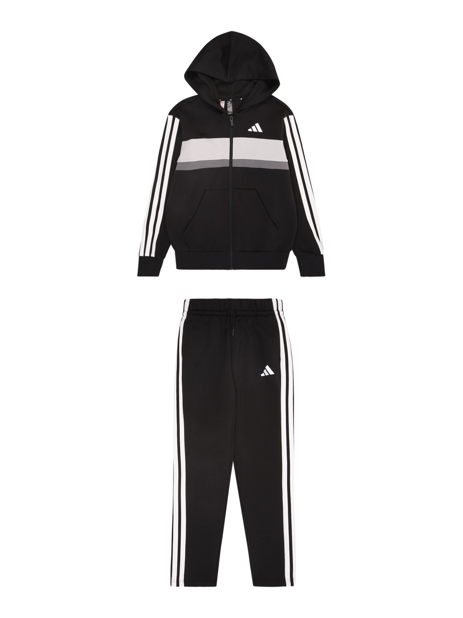 ADIDAS SPORTSWEAR Costum de trening  gri / gri deschis / negru / alb