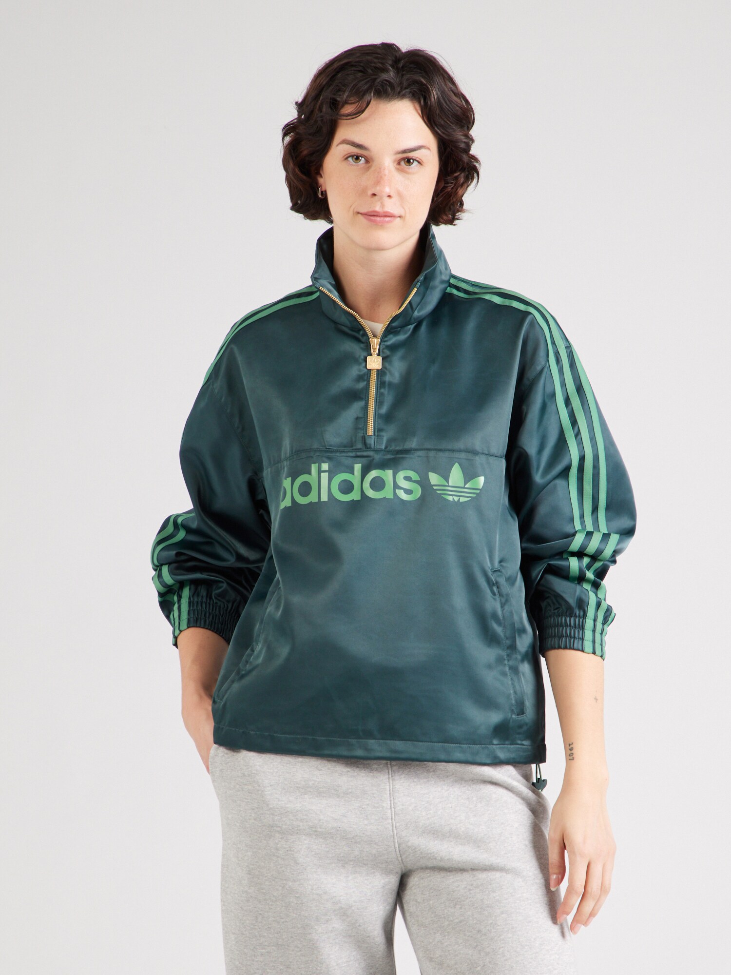 ADIDAS ORIGINALS Átmeneti dzseki  smaragd / világoszöld termék 2. képe