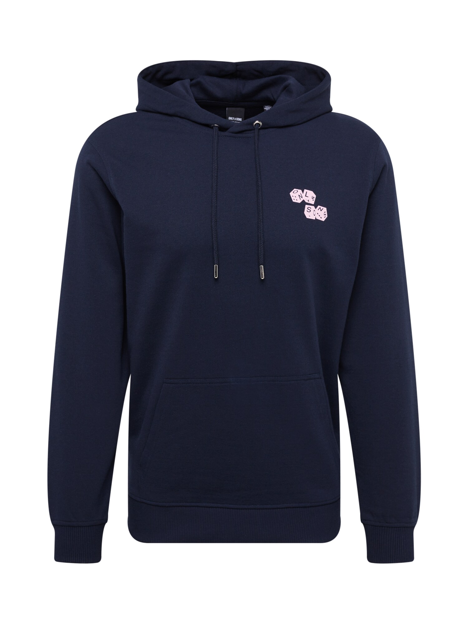 Only & Sons Only & Sons Sweatshirt 'AWKWARD' dunkelblau / rosa