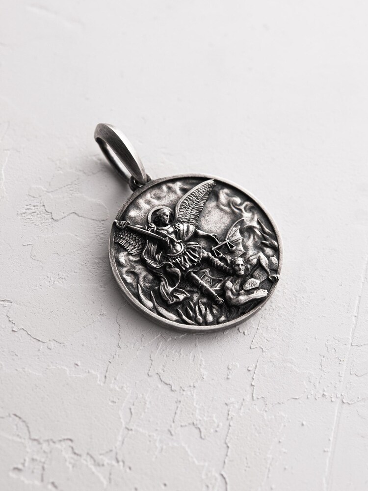 REYTEL Anhänger 'ST. MICHAEL' Herren Größe One Size silber